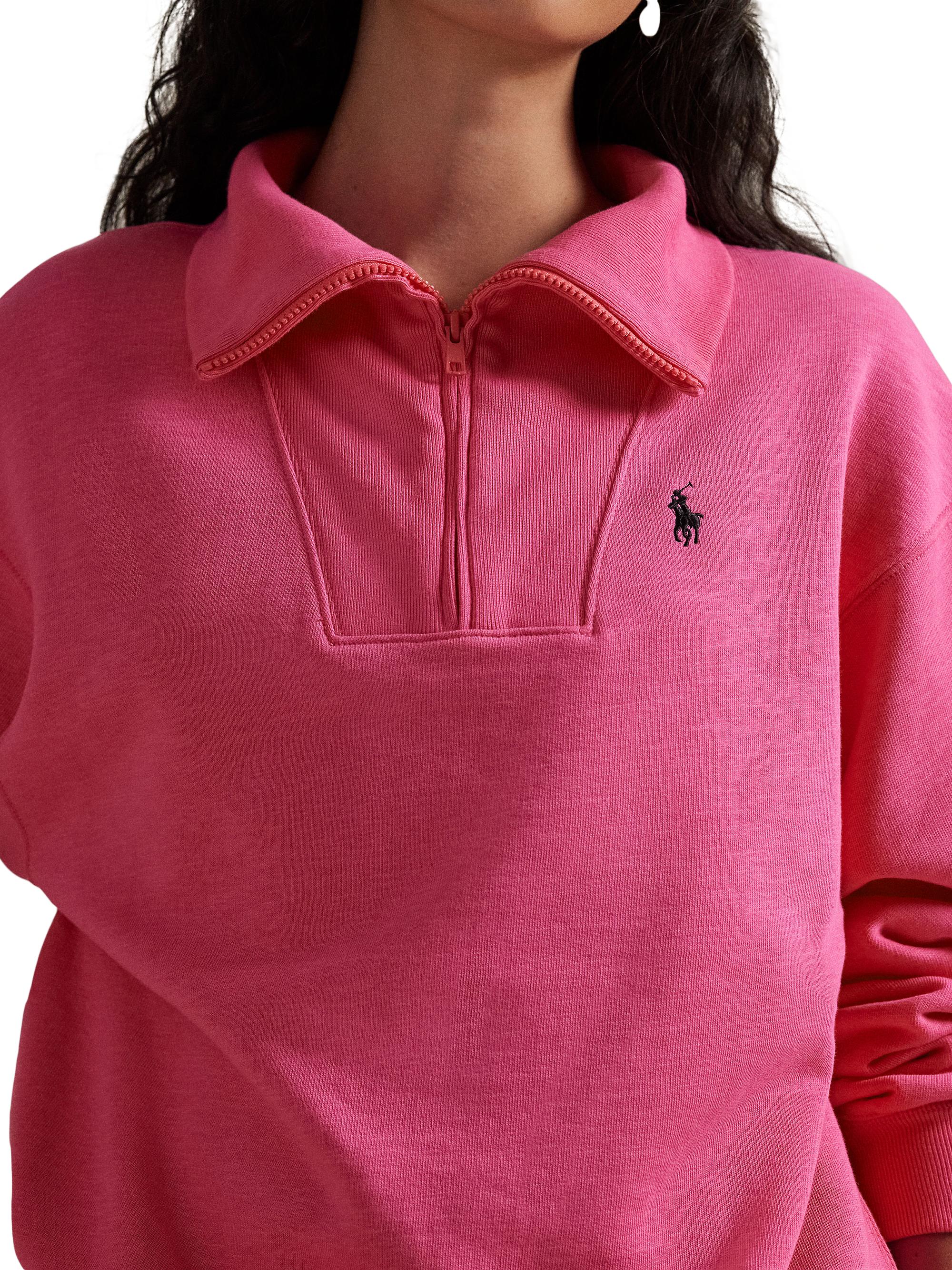 Polo Ralph Lauren Pink Pony Fleece Half-Zip Sweatshirt | Saks