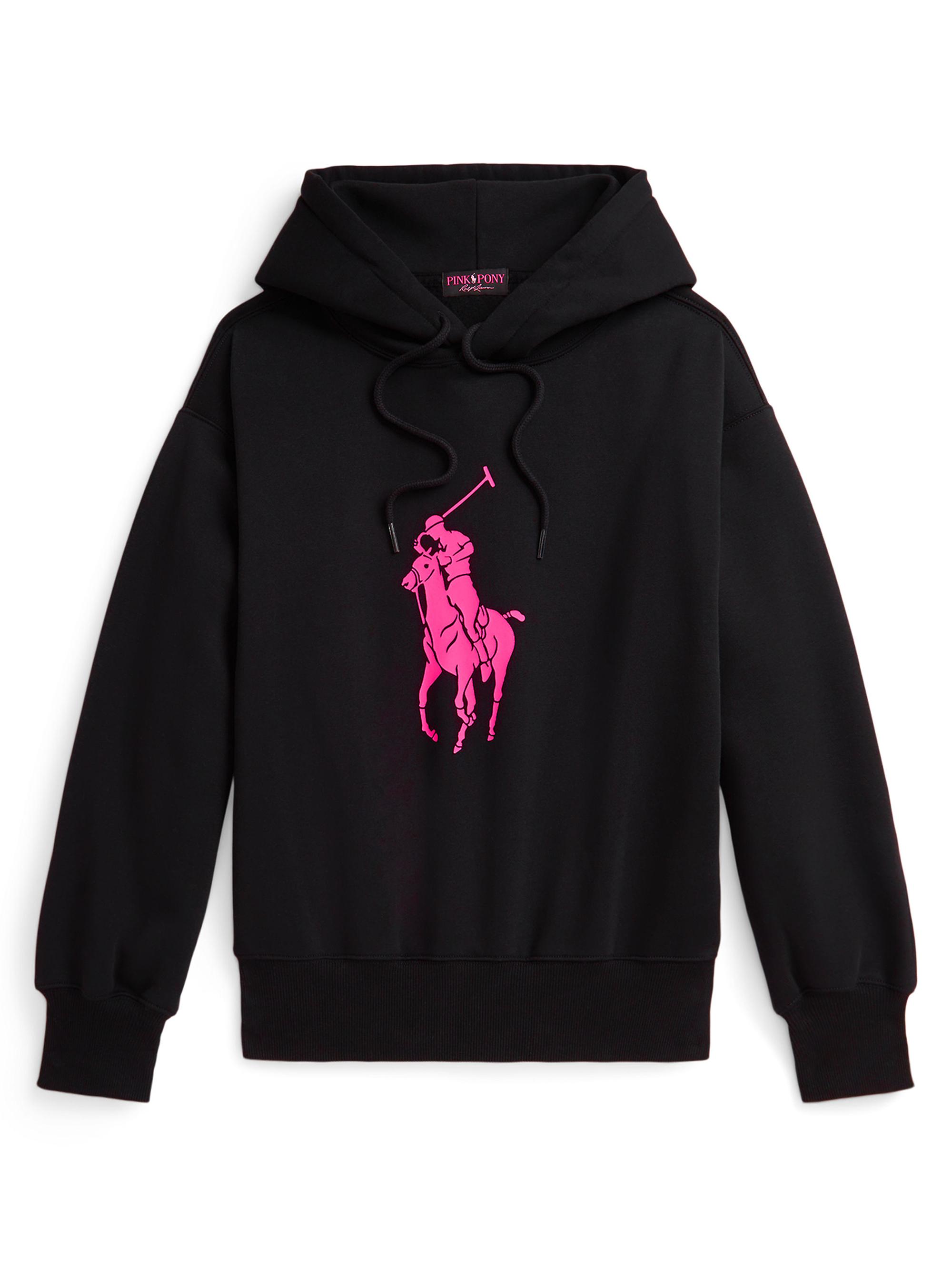 Polo Ralph Lauren Women's Cotton-Blend Logo Hoodie - Black