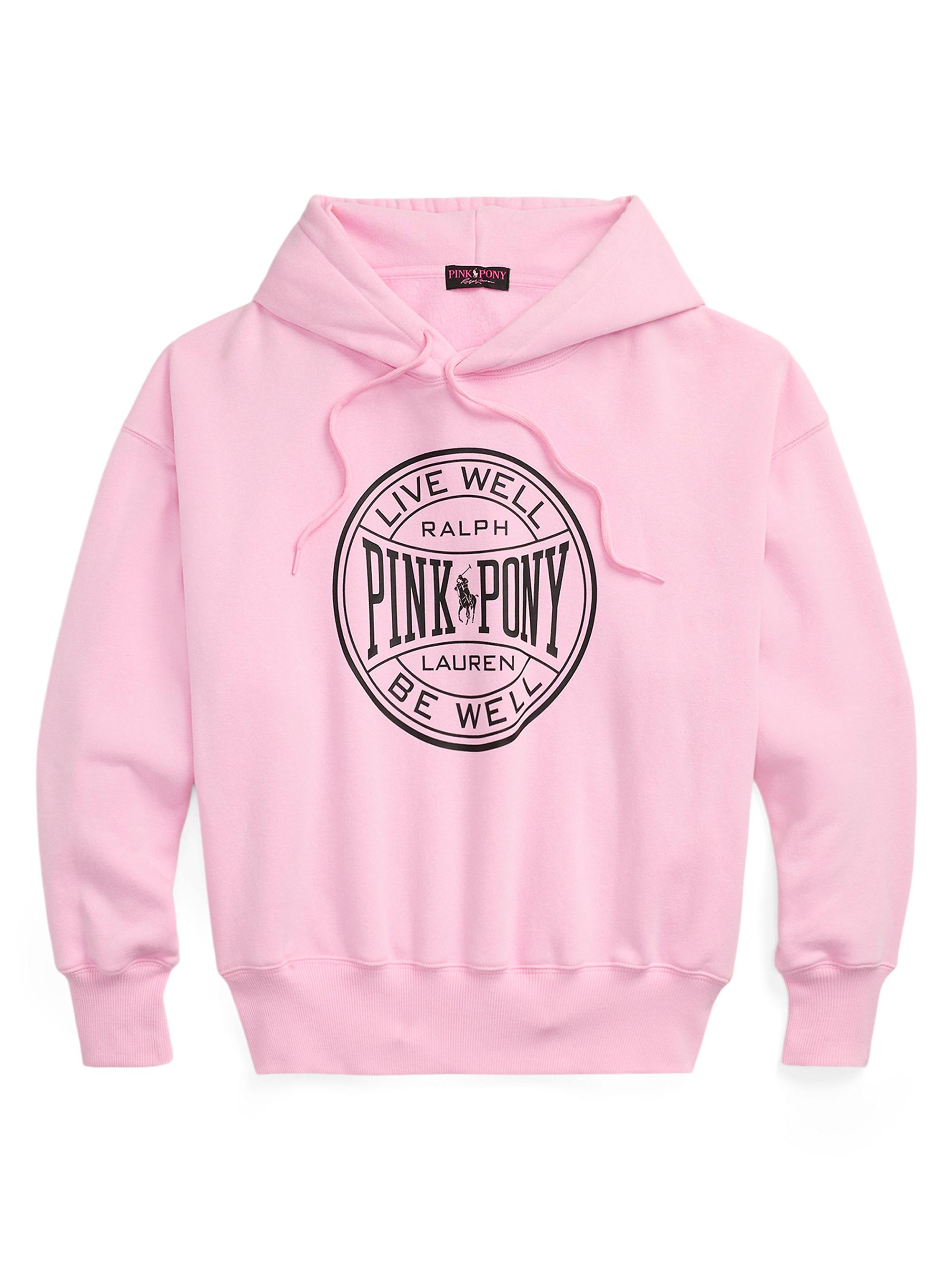 Polo Ralph Lauren Women's Pink Pony Logo Fleece Hoodie - Pink