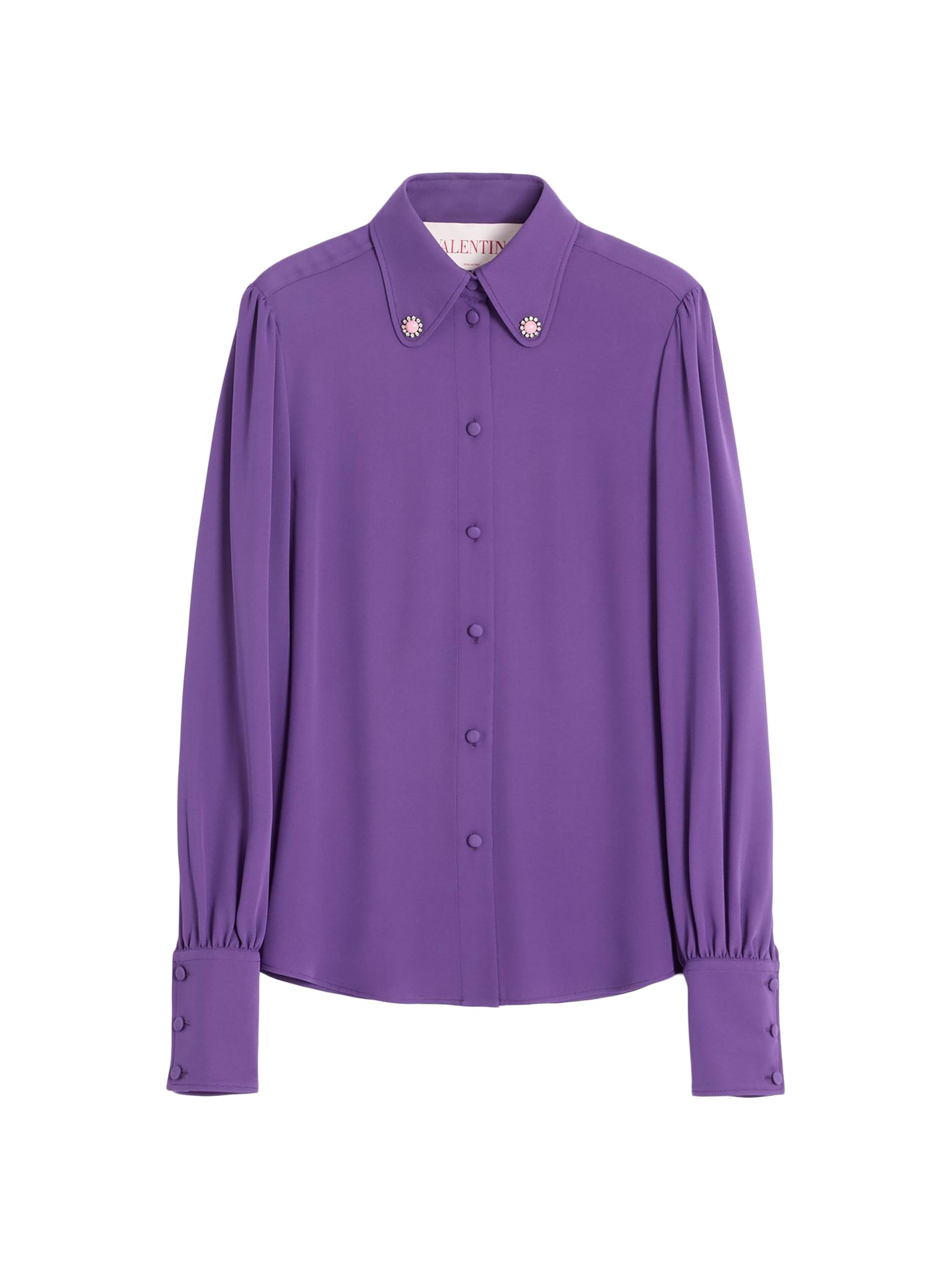 Valentino Garavani Women's Georgette Blouse - Purple Orchid