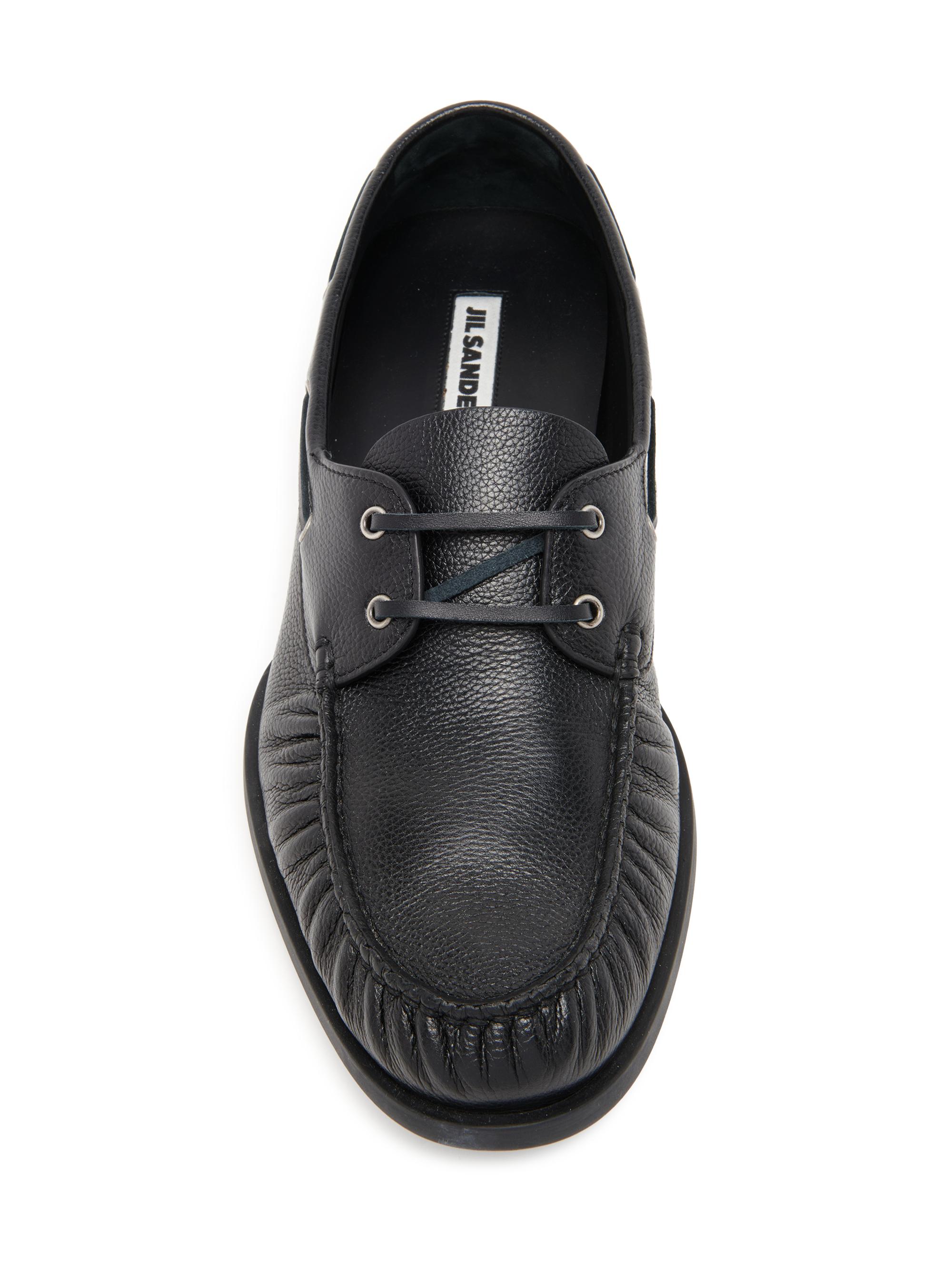 Jil Sander Leather Boat-Shoe Loafers | Saks Fifth Avenue