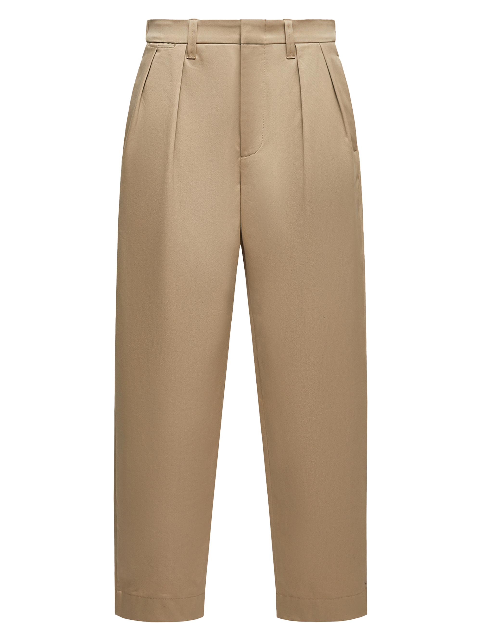 Moncler Men's Pants in Cotton Gabardine - Beige