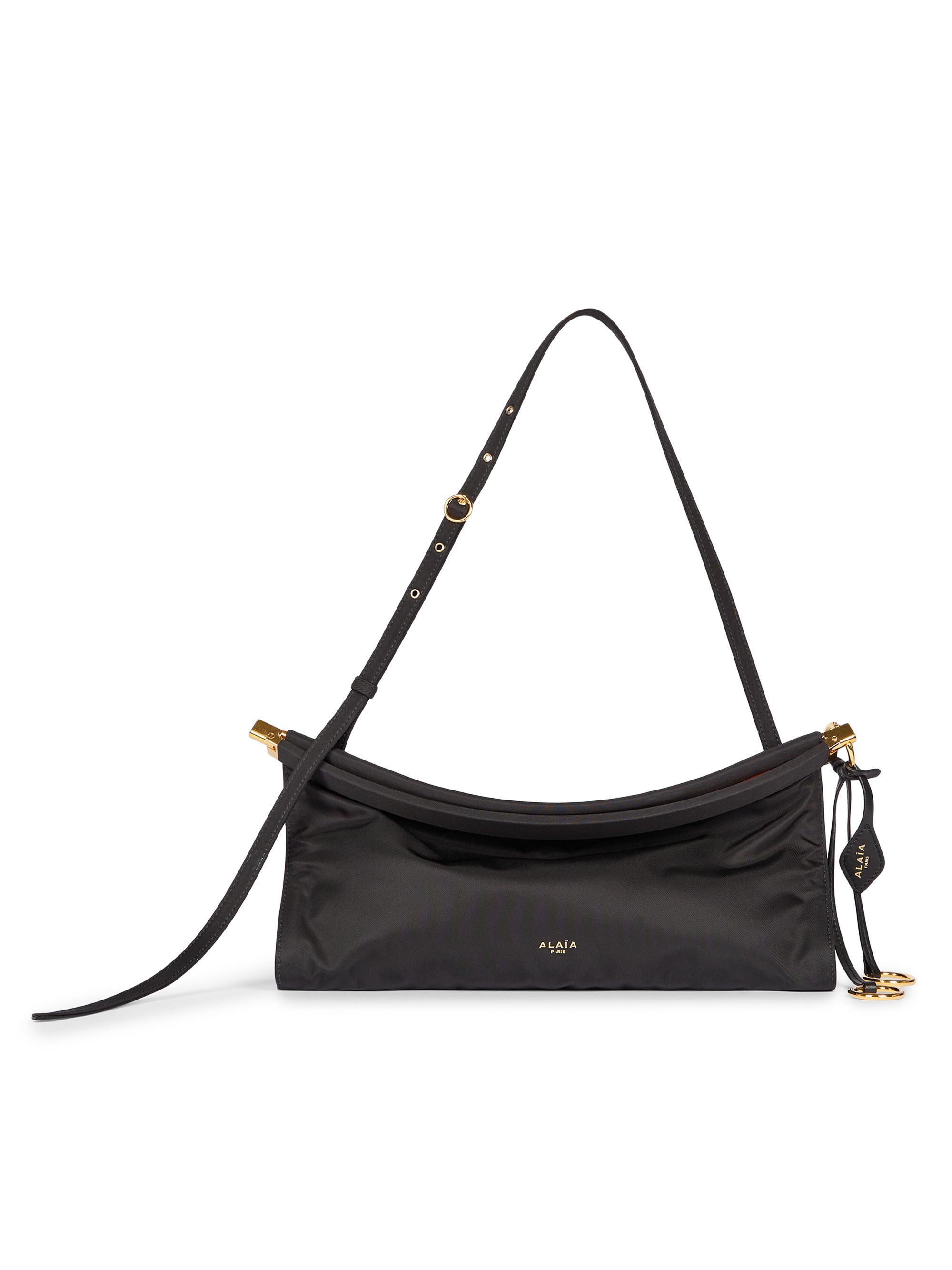 Alaïa Women's  Le Clik East West Padded Nylon Shoulder Bag - Noir