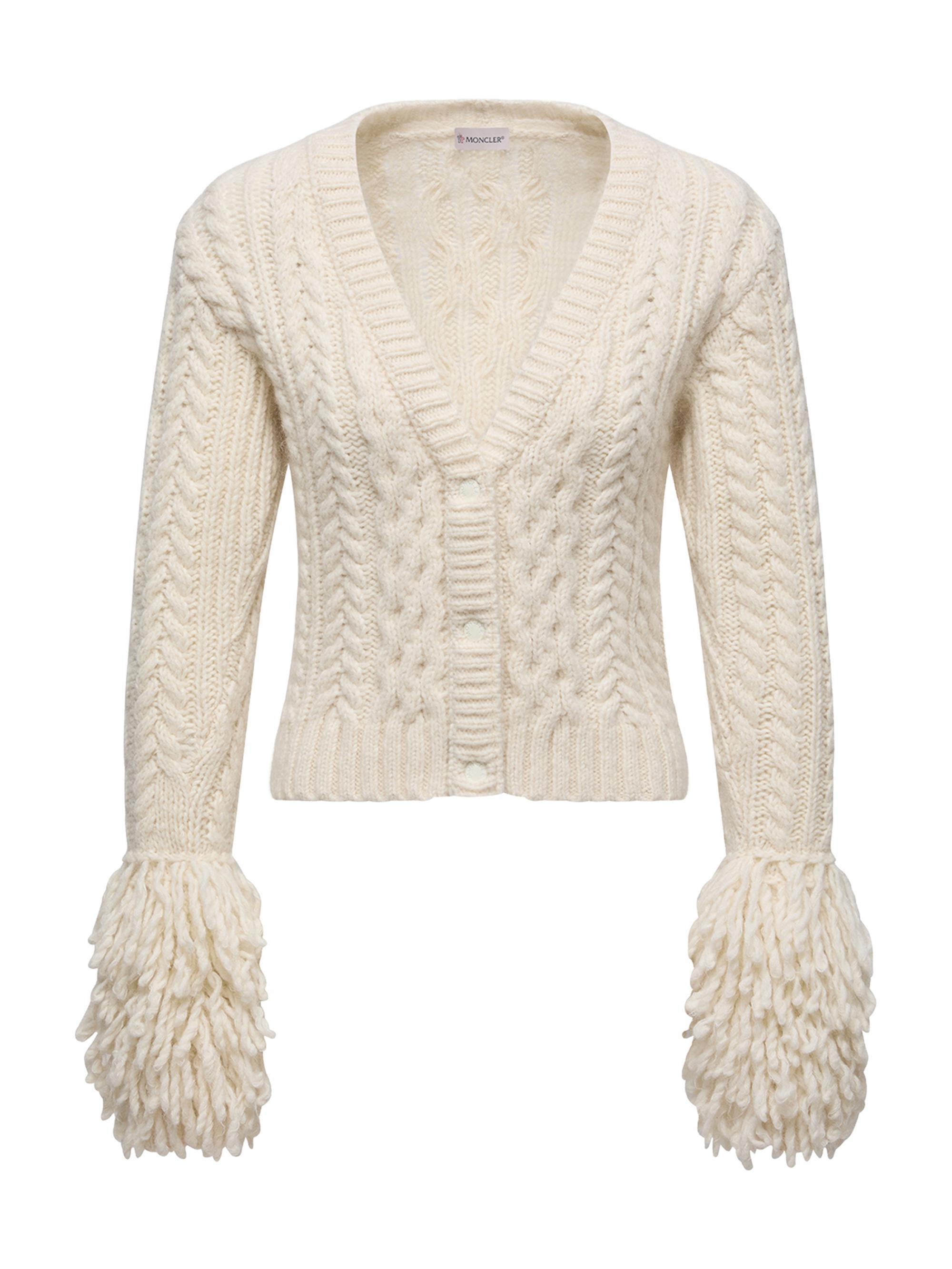 Moncler Women's Cardigan in Alpaca Blend - White