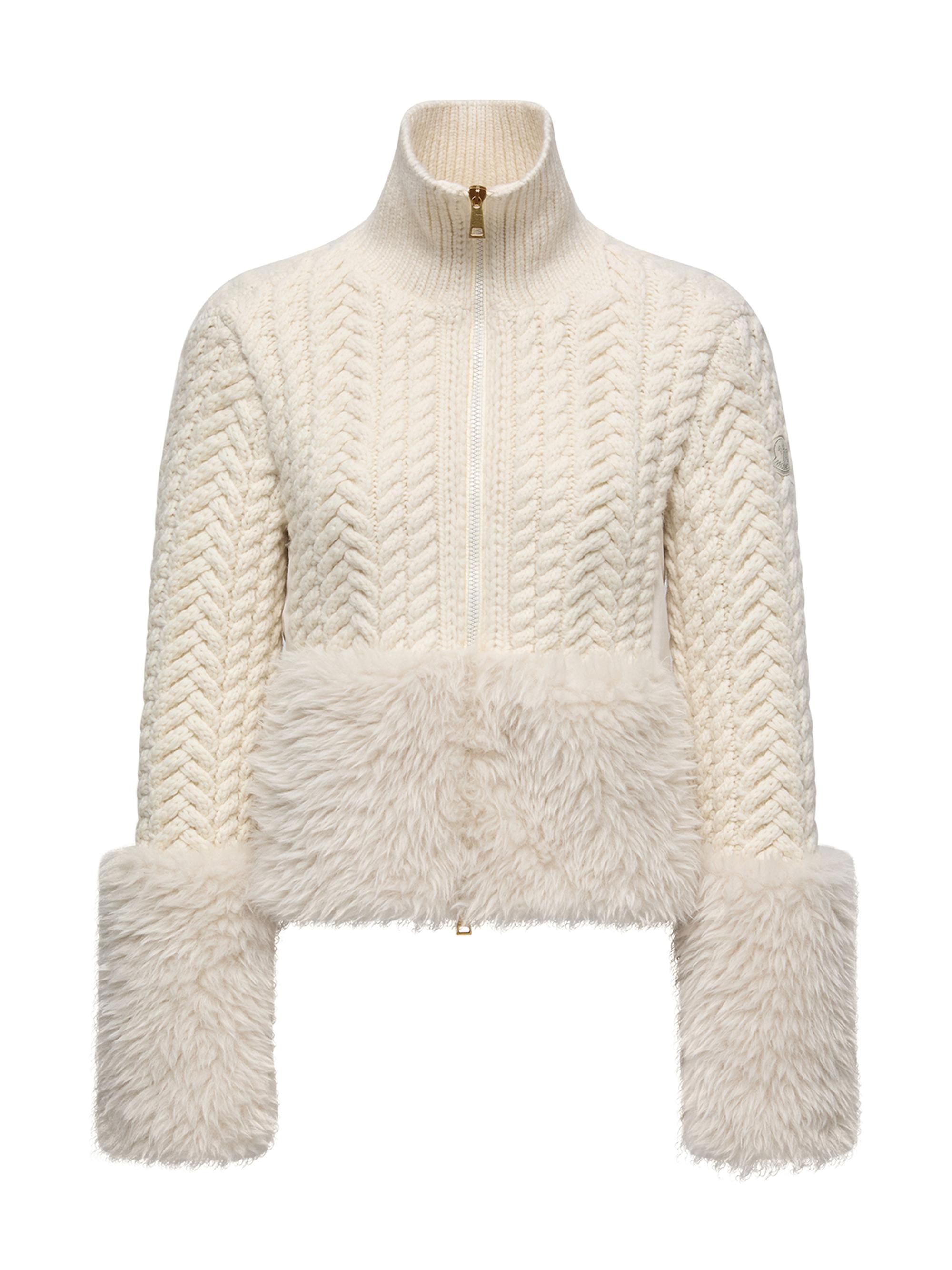 Moncler Women's Cardigan in Wool Blend - White