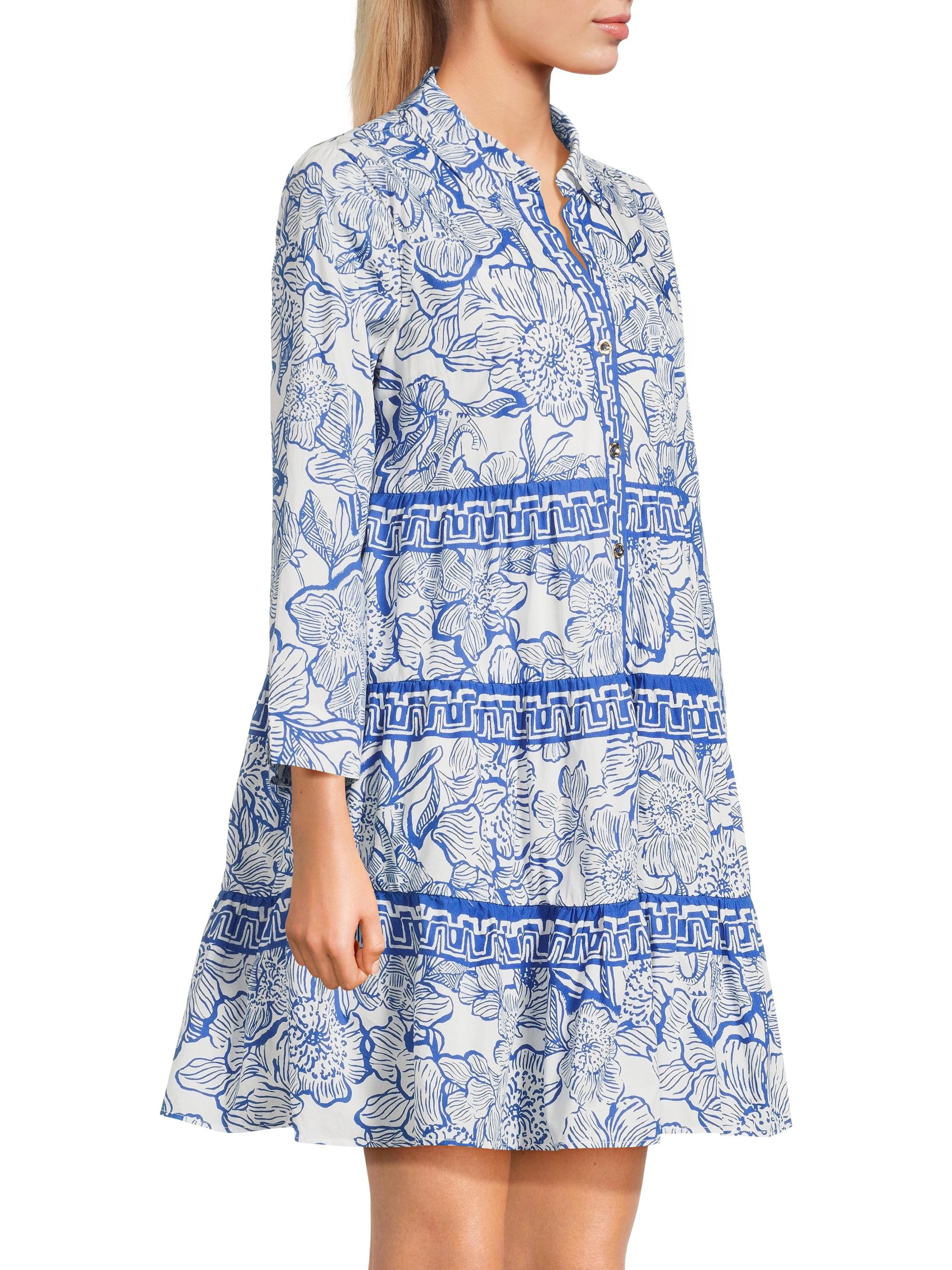 blue dress for baby girl Angie Dress in Blue Floral main image 0