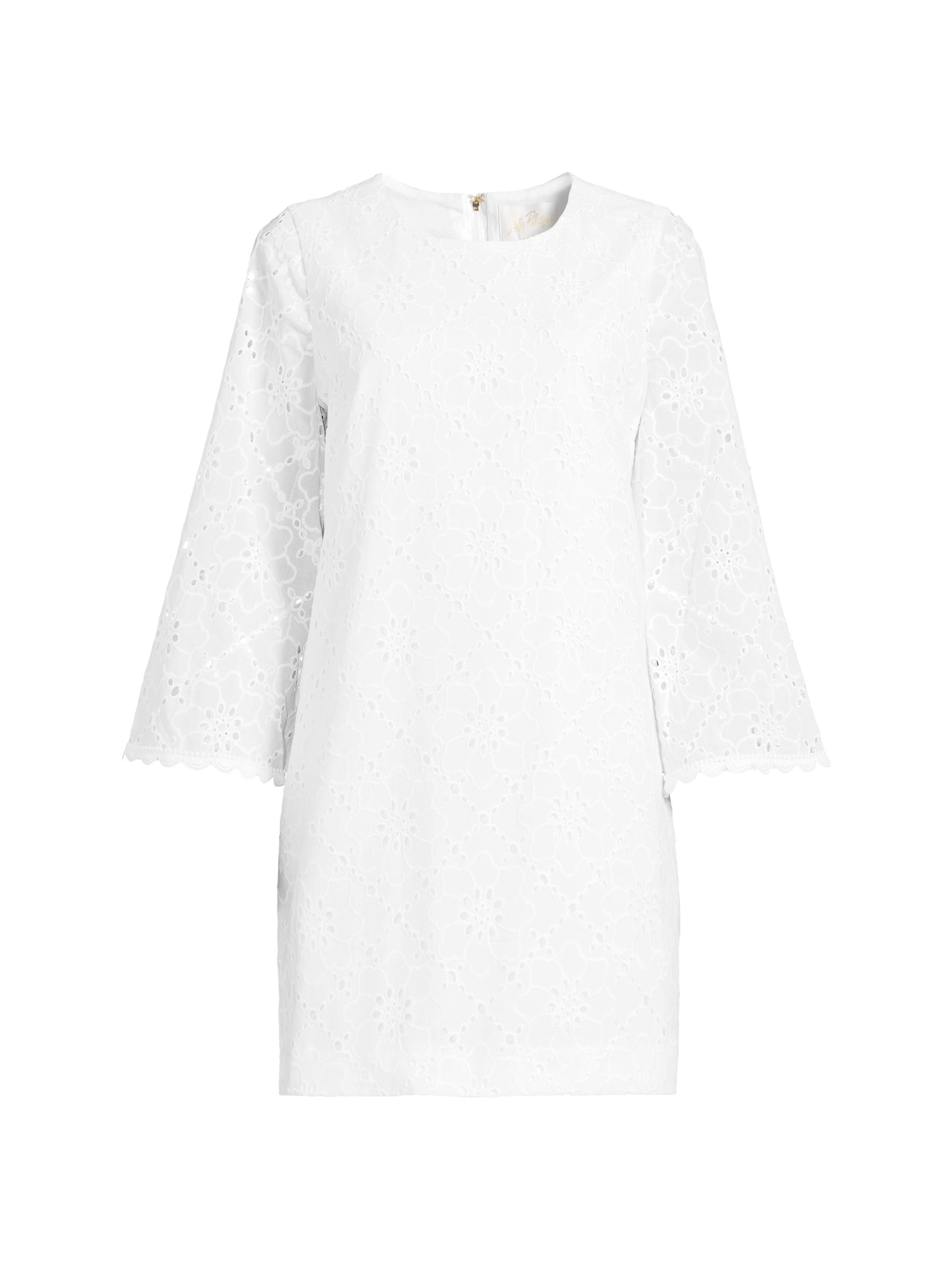Lilly Pulitzer Women's Richie Cotton Eyelet Shift Minidress - Resort White