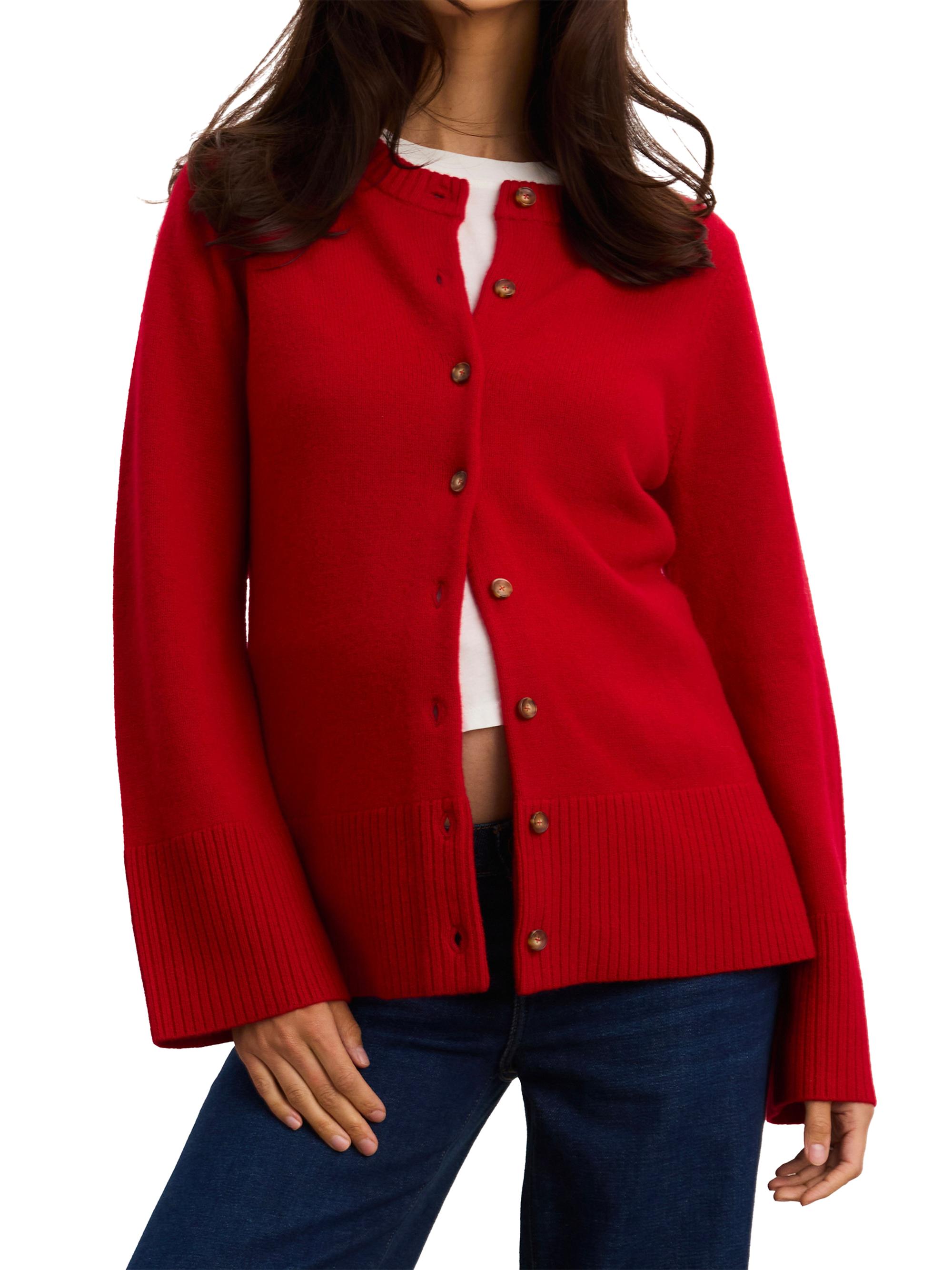 Hatch Women's The Celine Contour Maternity Cardigan - Oat Navy