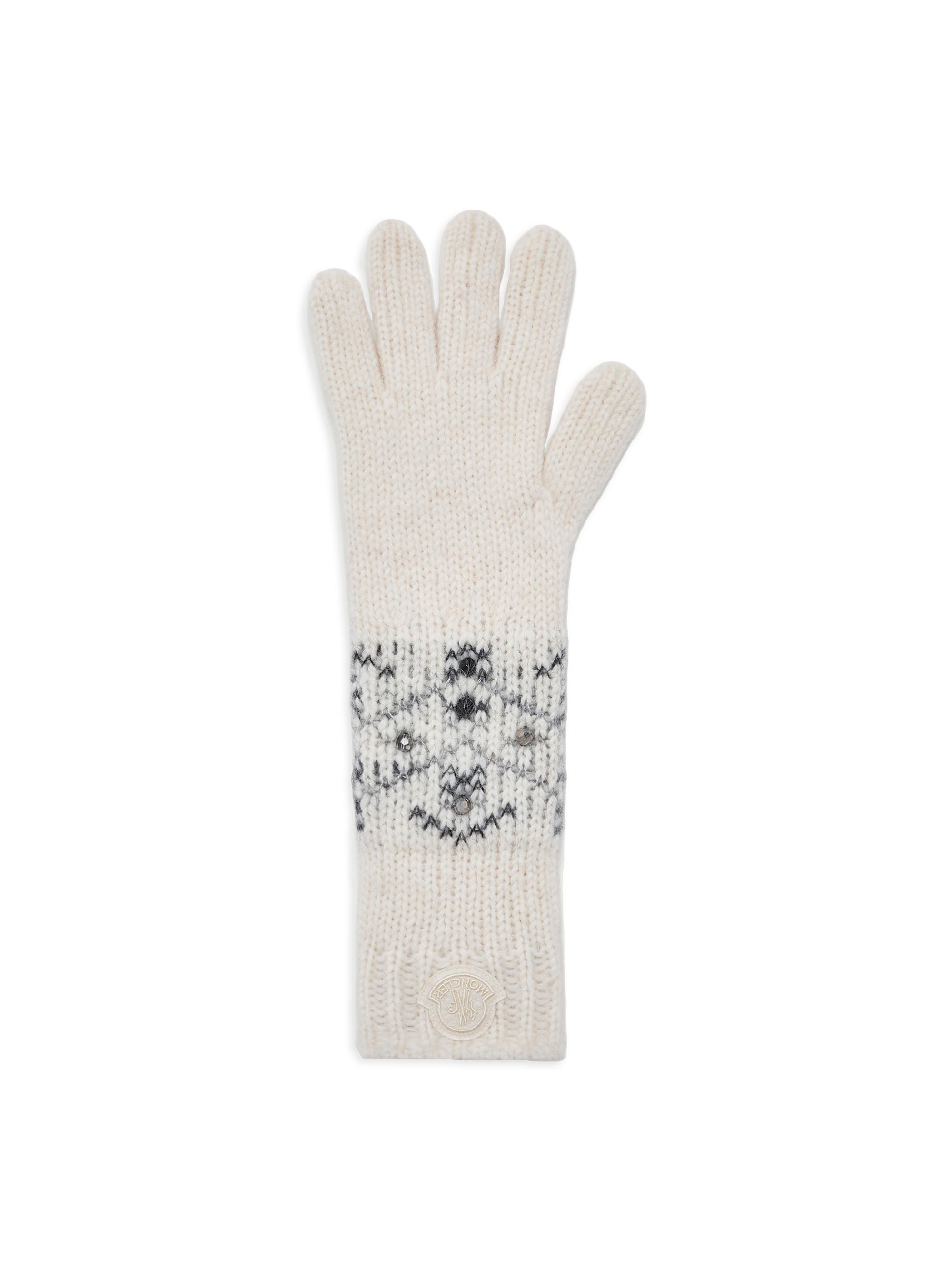 Moncler Women's Gloves in Alpaca & Wool Blend - White