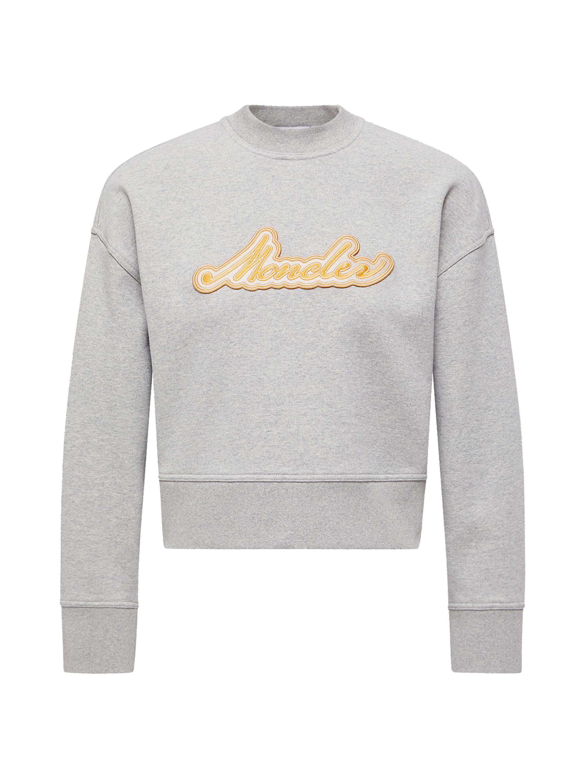 Moncler Women's Sweatshirt in Cotton - Light Gray