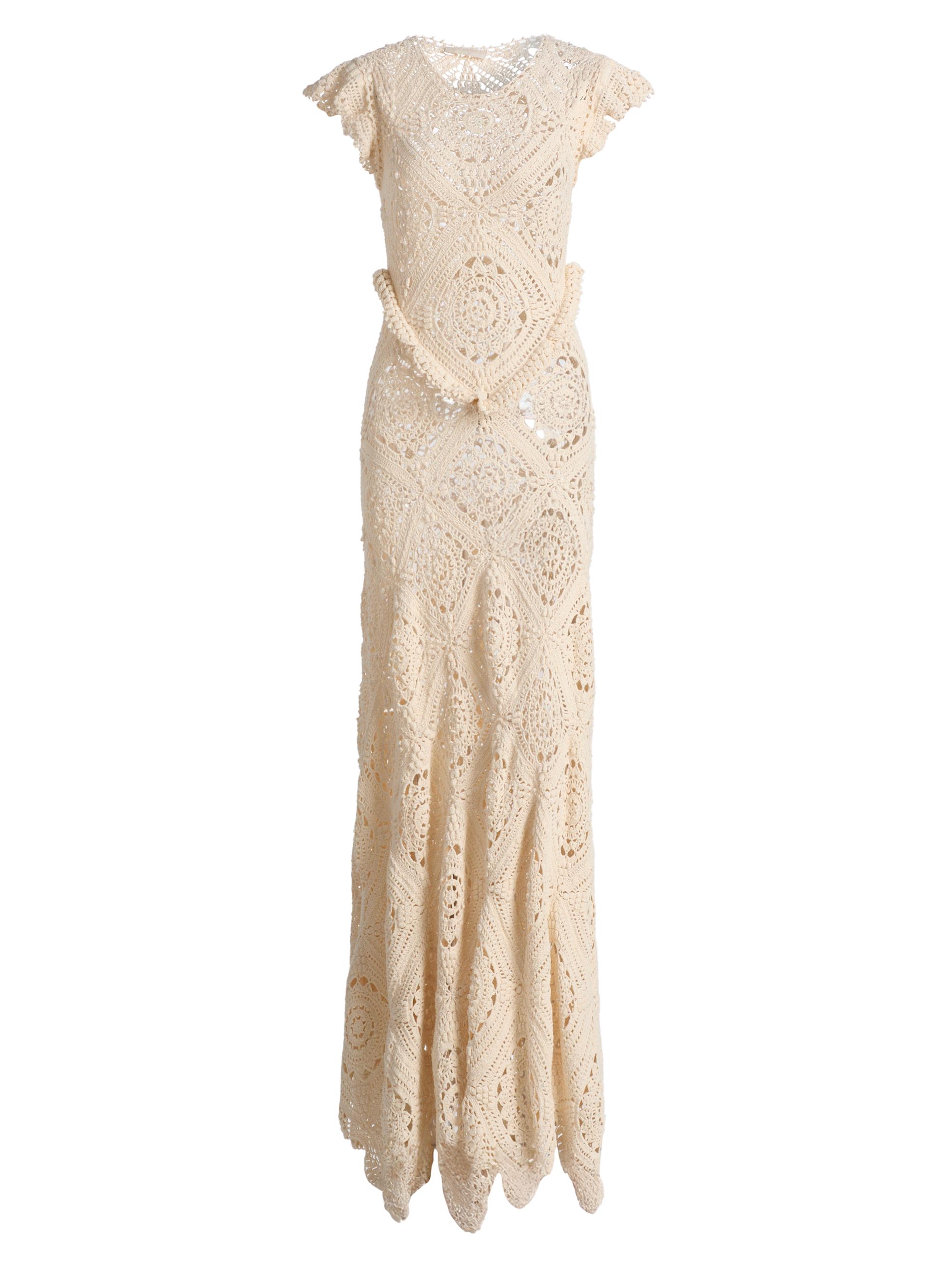 Ulla Johnson Women's Annalisa Crochet Maxi Dress - Cowrie