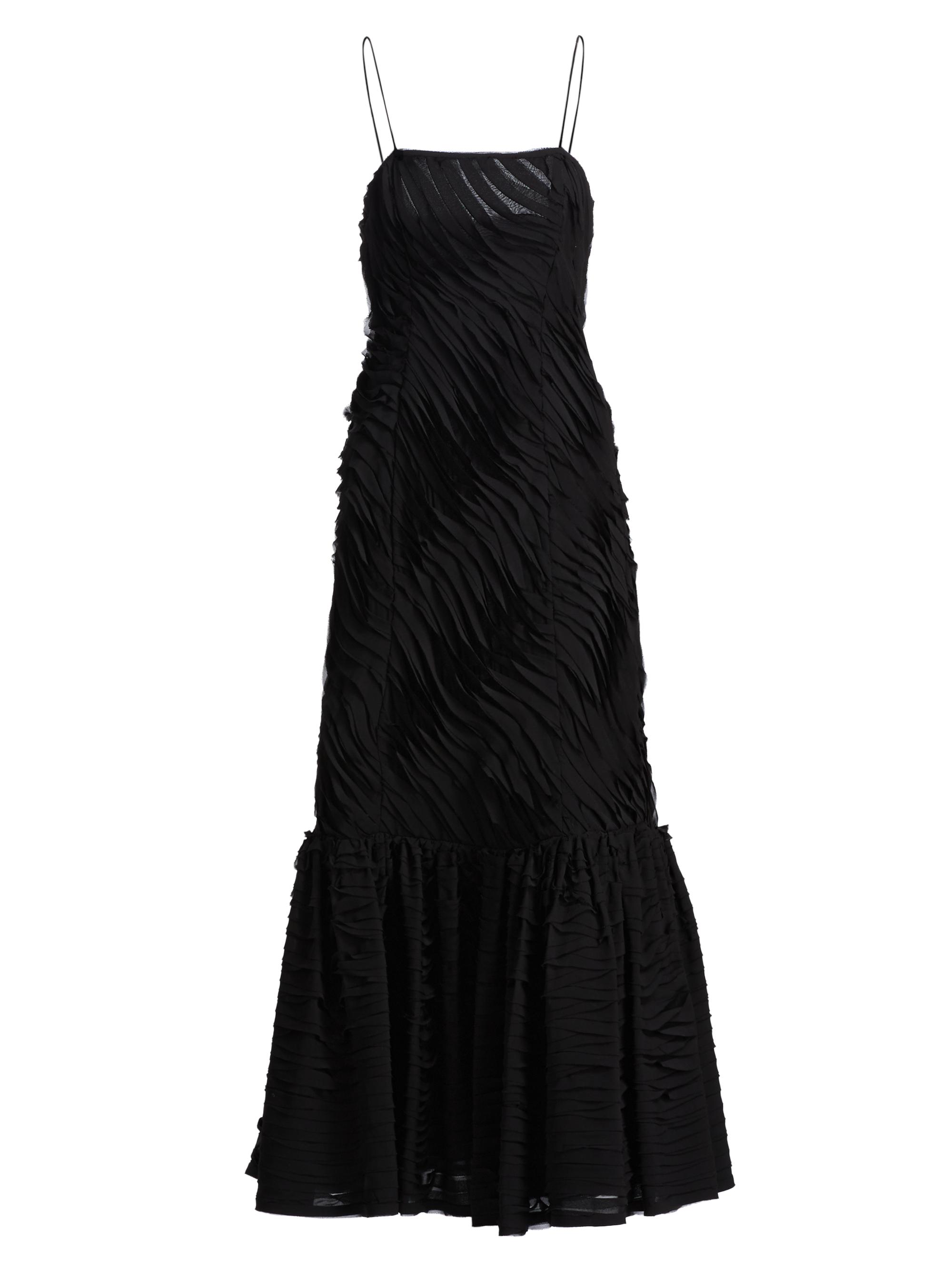 Ulla Johnson Women's Augustina Textured-Pleat Maxi Dress - Noir