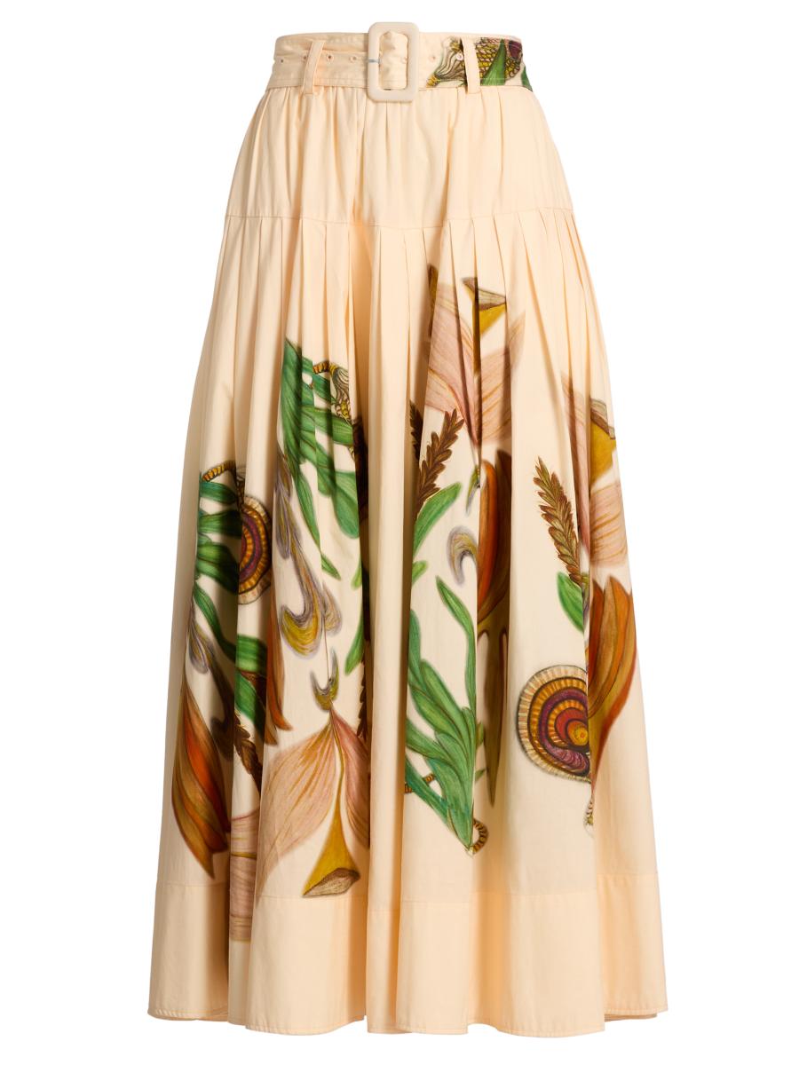 Ulla Johnson Women's Anna Zemankova Filigree Belted Midi-skirt