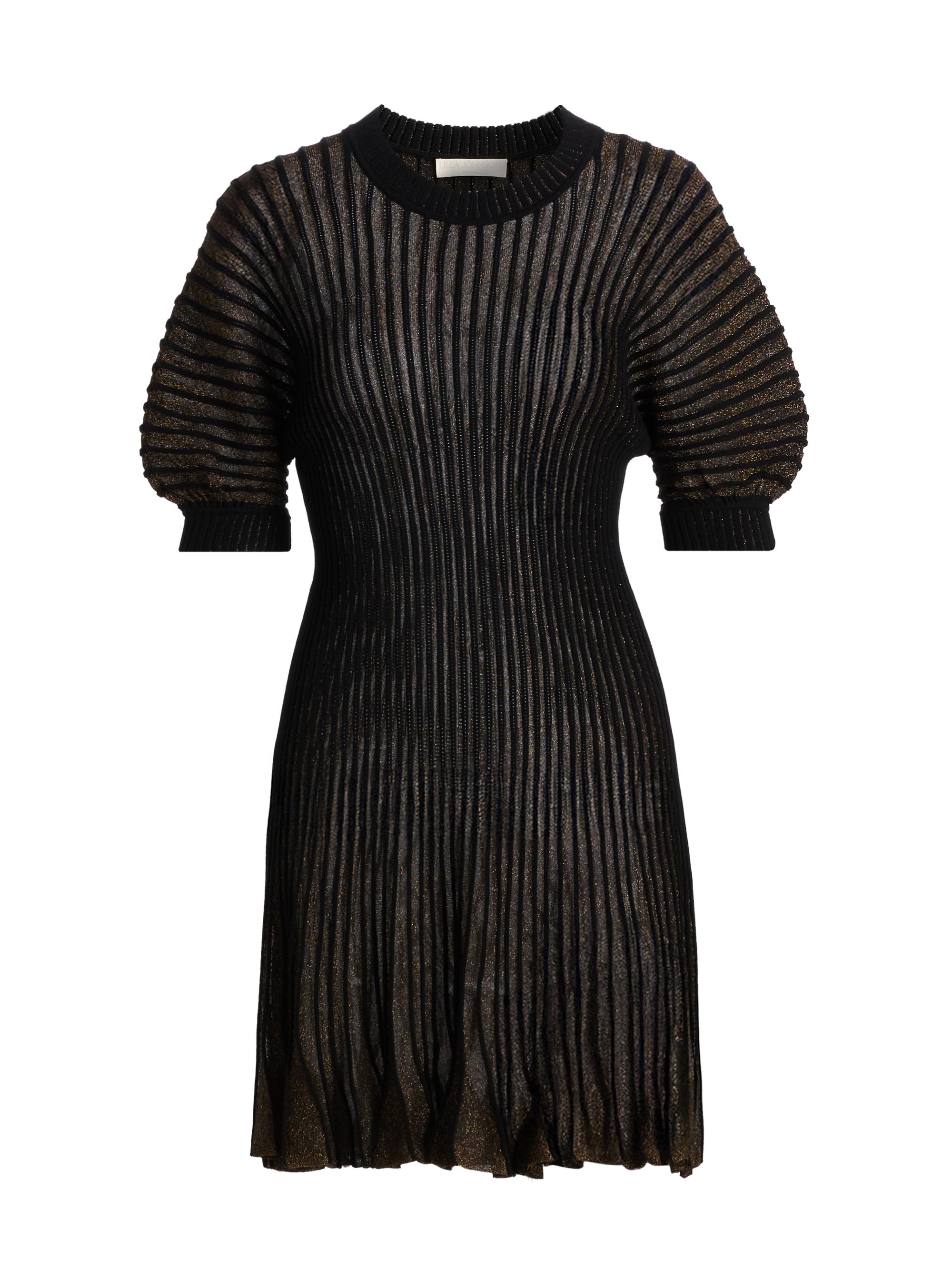 Ulla Johnson Women's Talie Glitter Puff-Sleeve Minidress - Noir