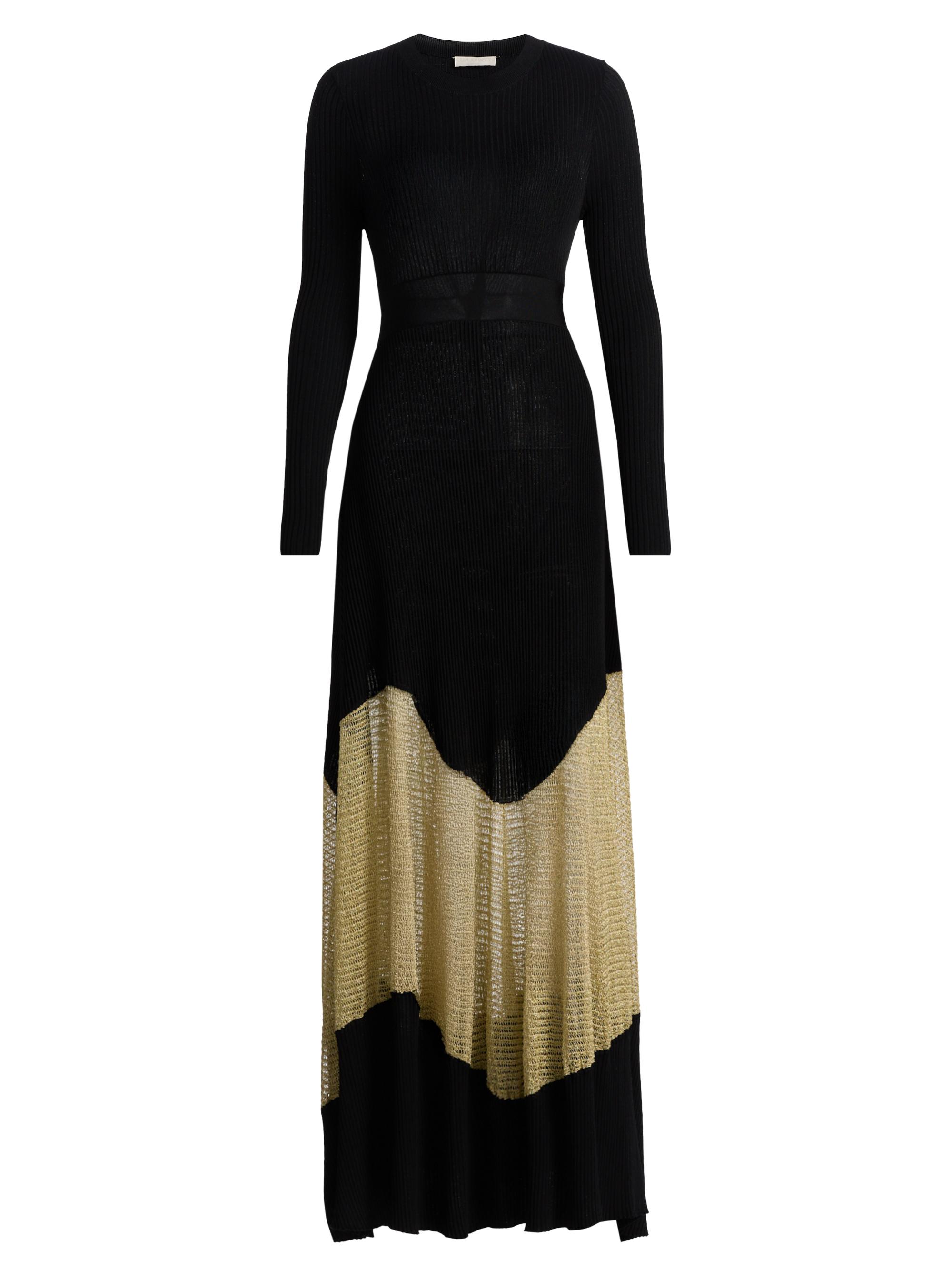 Ulla Johnson Women's Roanne Rib-Knit Wool-Cashmere Maxi Dress - Gold Noir