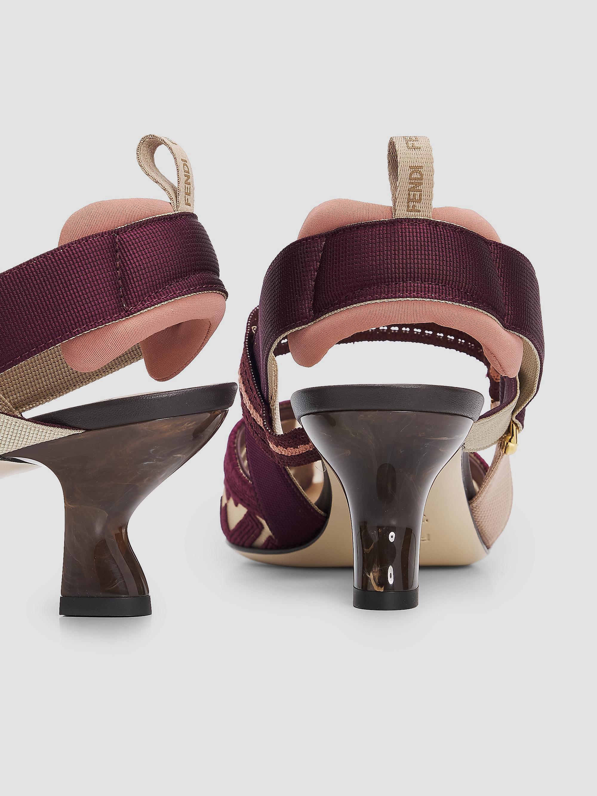 Fendi Colibrì 55MM FF Mesh Slingback Pumps | Saks Fifth Avenue