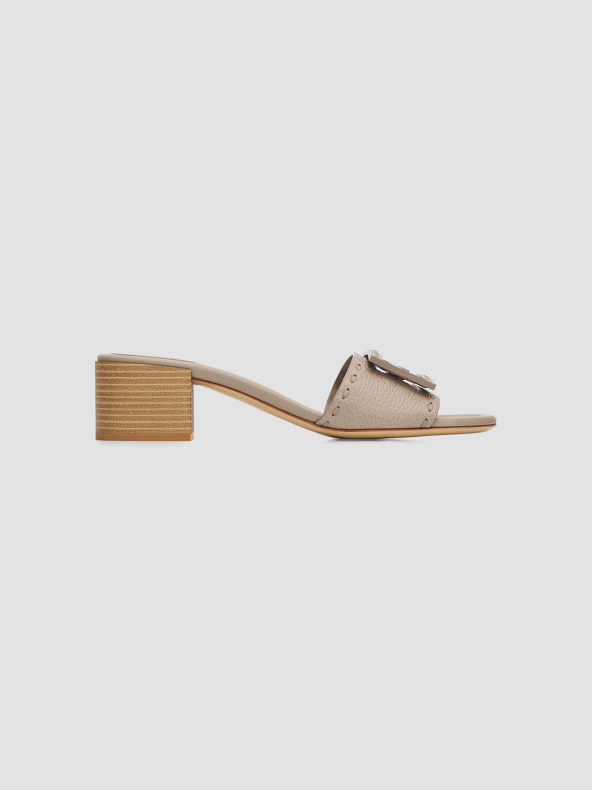Fendi Vitello 45MM Logo Leather Mules | Saks Fifth Avenue