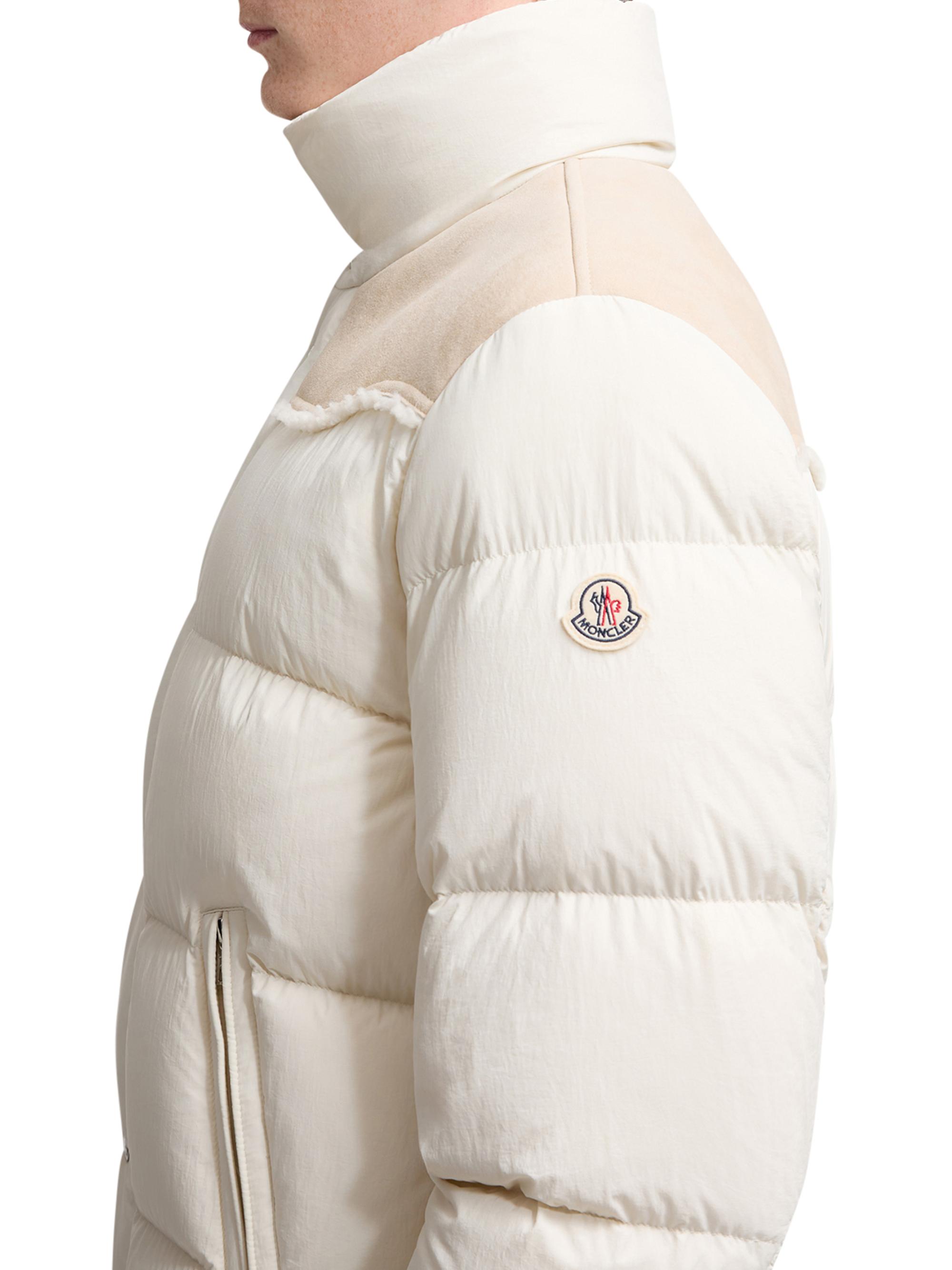 Moncler Verine Puffer Jacket with Suede Trim | Saks Fifth Avenue