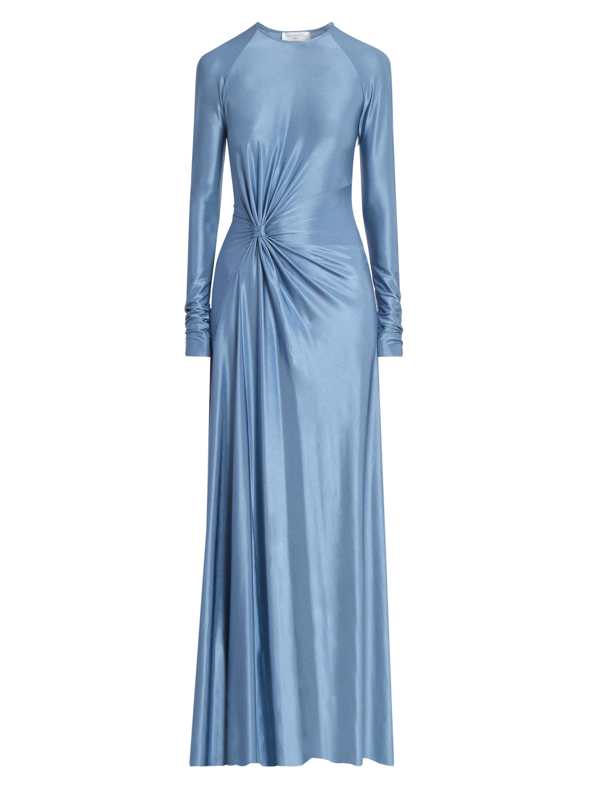 Victoria Beckham Women's Satin Twist Detail A-Line Gown - Stone