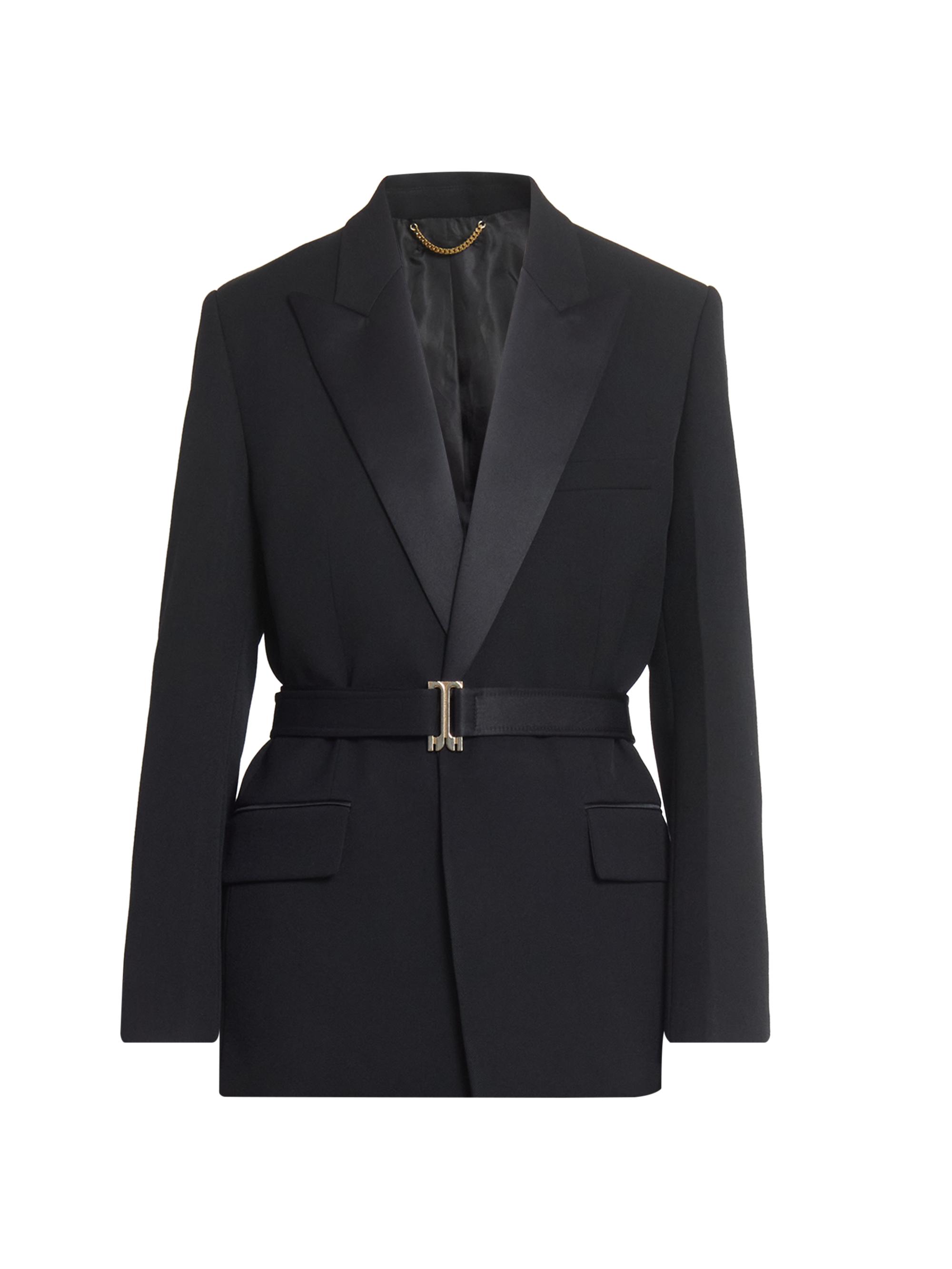 Victoria Beckham Women's Belted Tailored Blazer - Black