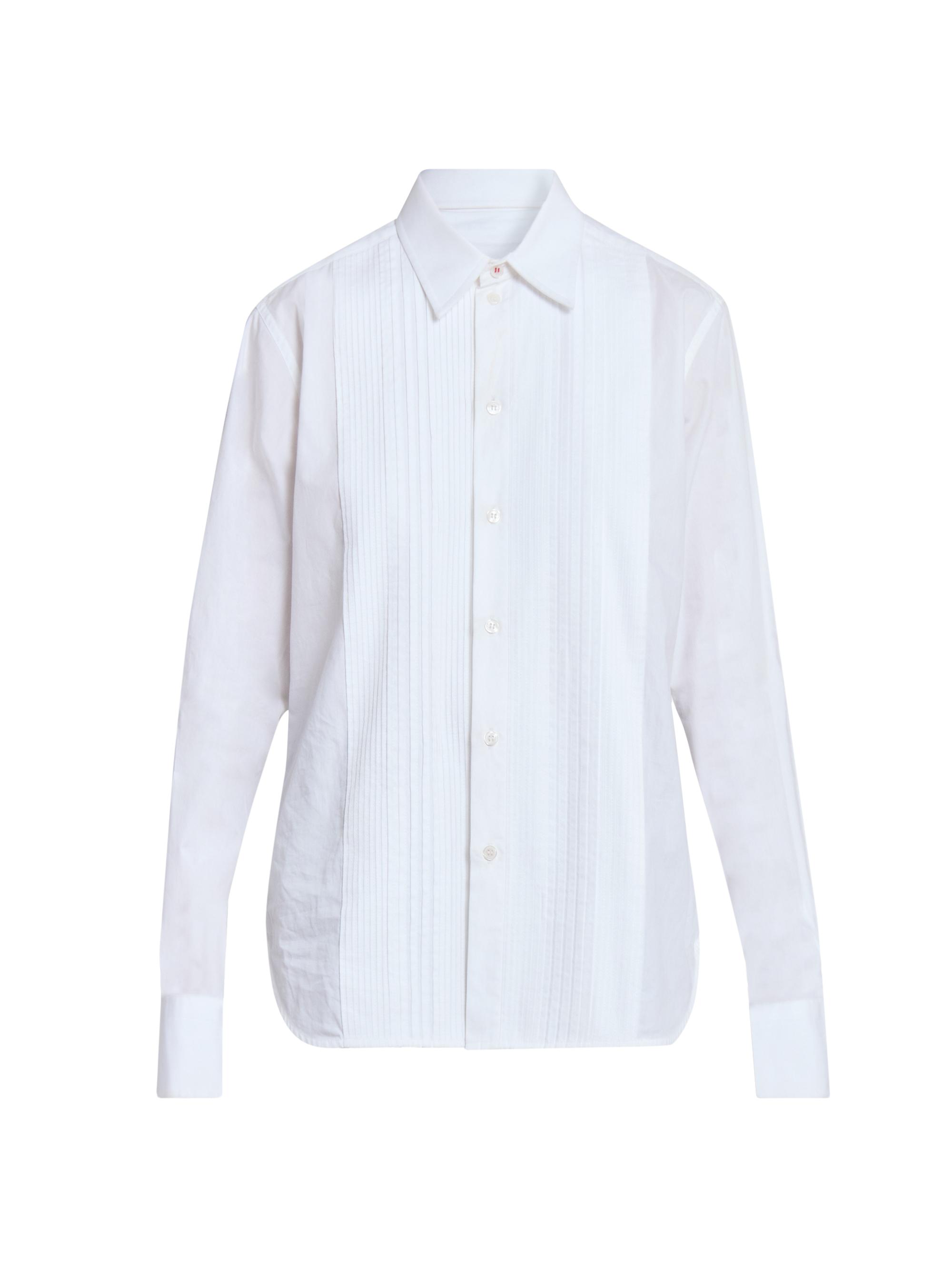 Victoria Beckham Women's Pintuck Cotton Shirt - White