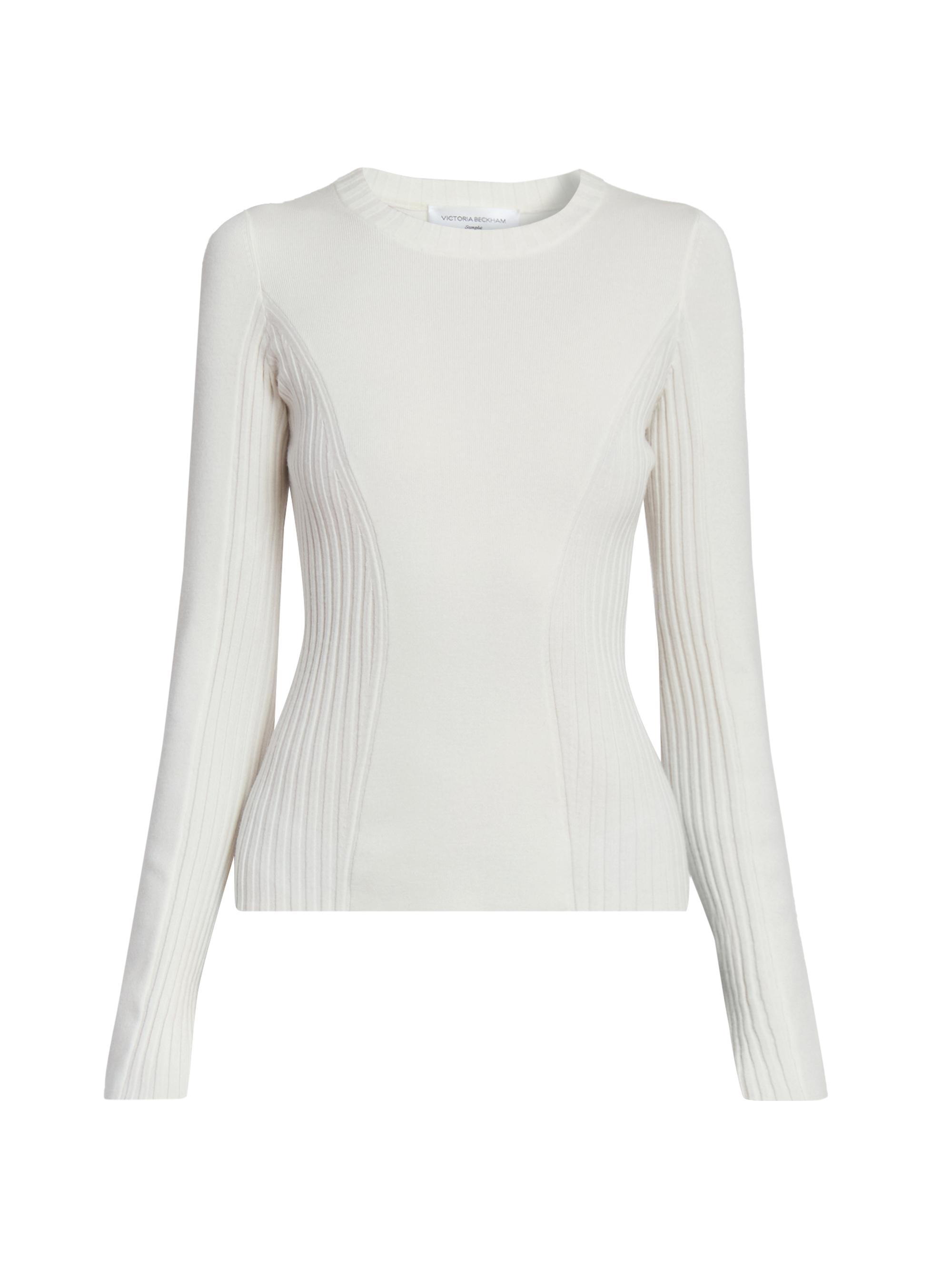 Victoria Beckham Women's Wool-Blend Rib-Knit Sweater -
