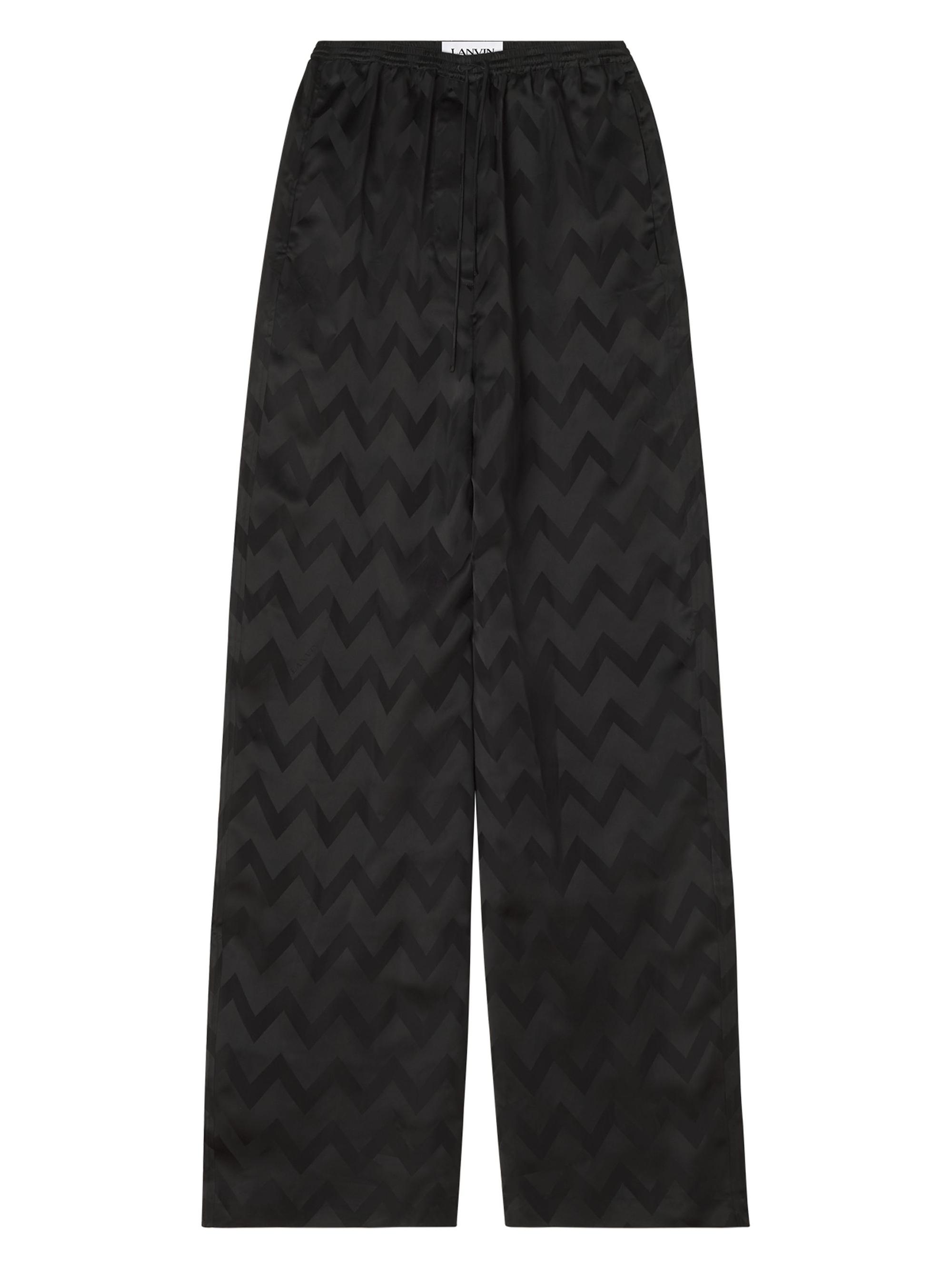 Lanvin Women's Fluid Pants in Jacquard Viscose - Black