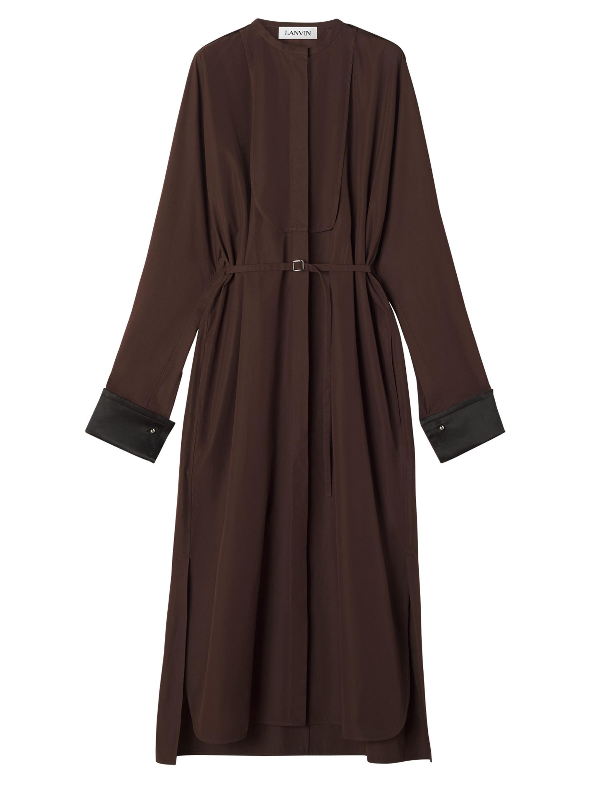 Lanvin Women's Shirt Dress in Cotton Popelin - Mocca