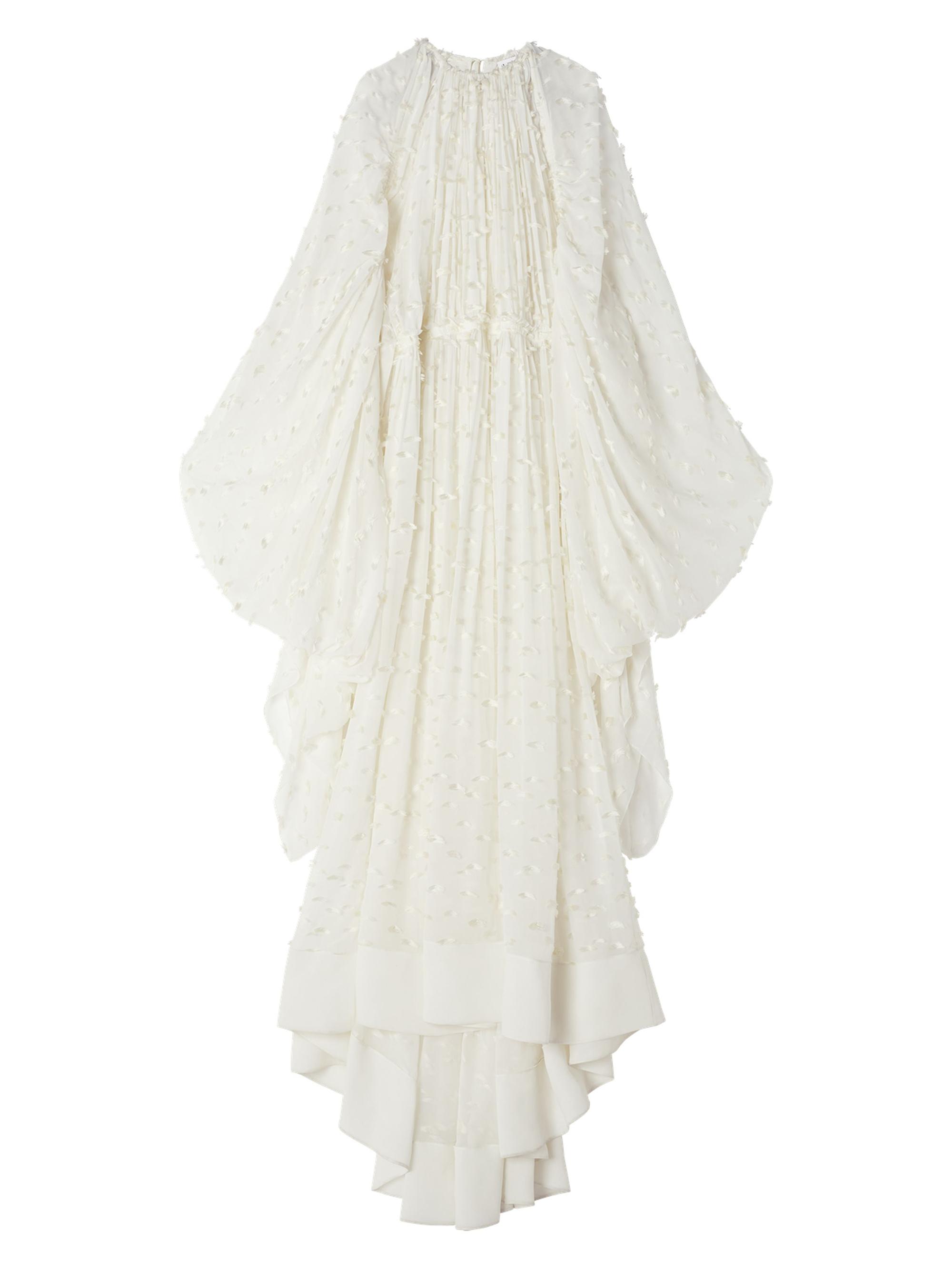 Lanvin Women's Long Dress in Plumetis Silk - White