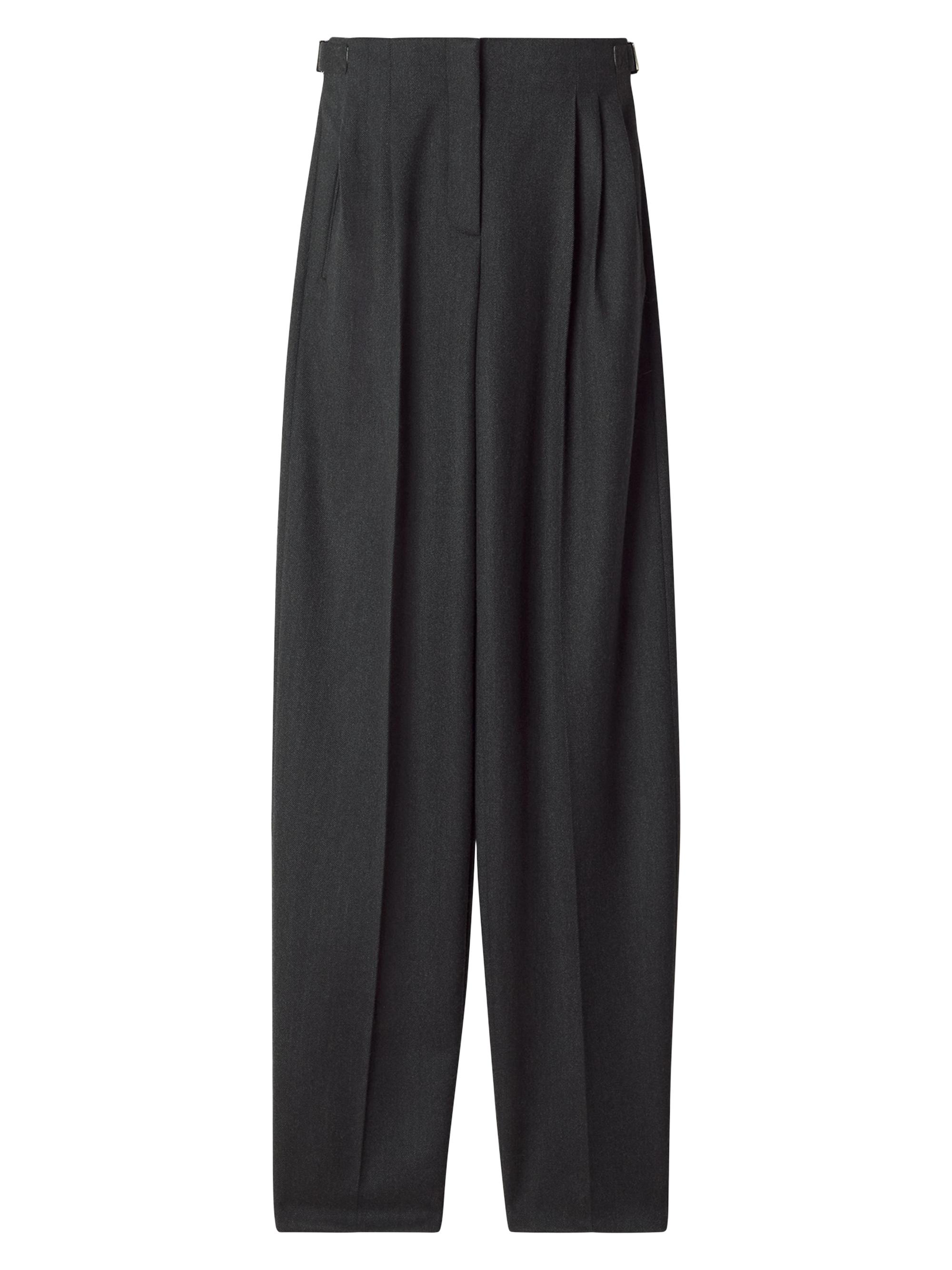 Lanvin Women's Wide Leg Flannel Pants - Anthracite