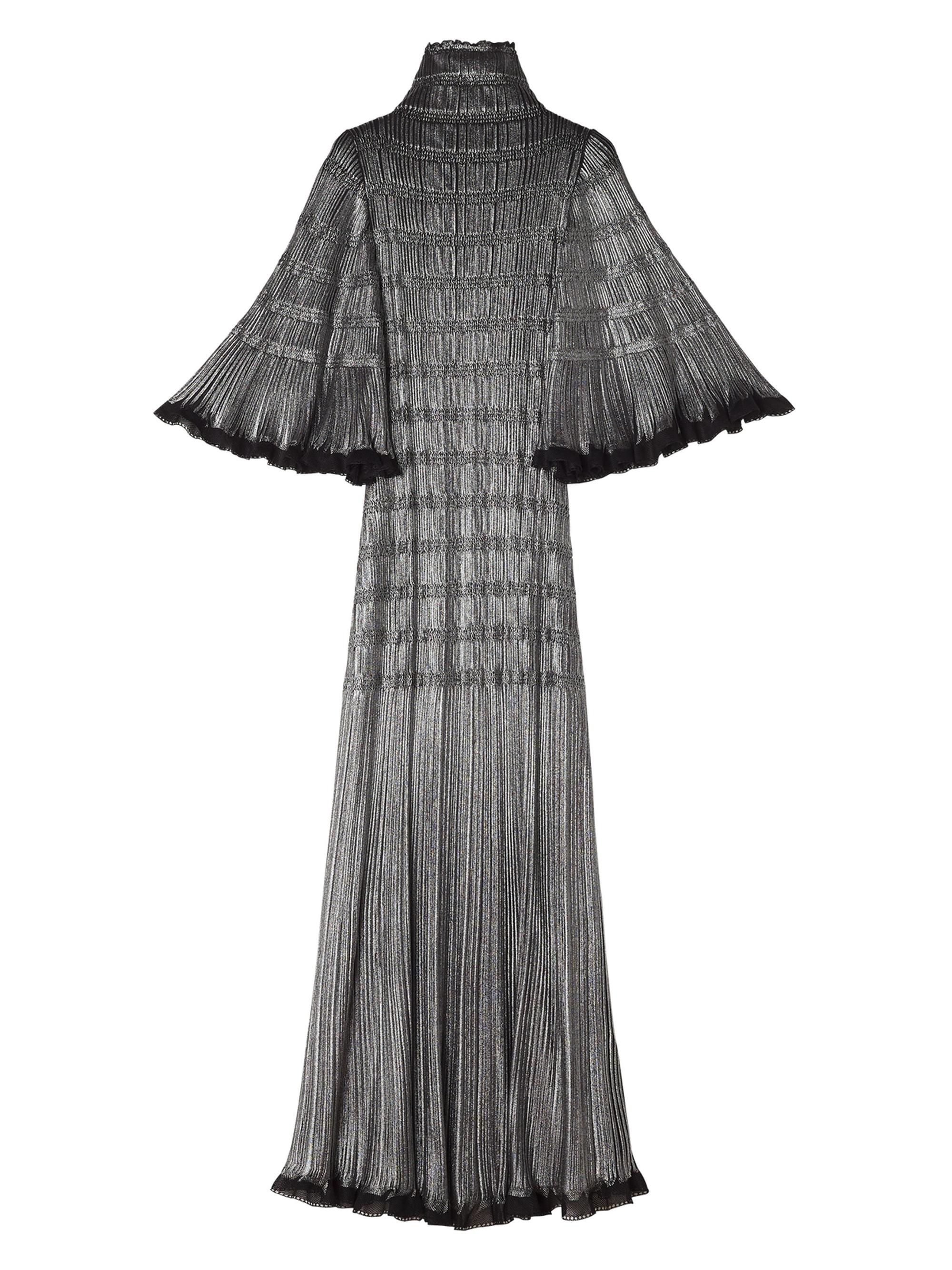 Lanvin Women's Midi Dress in Metallic Viscose - Black