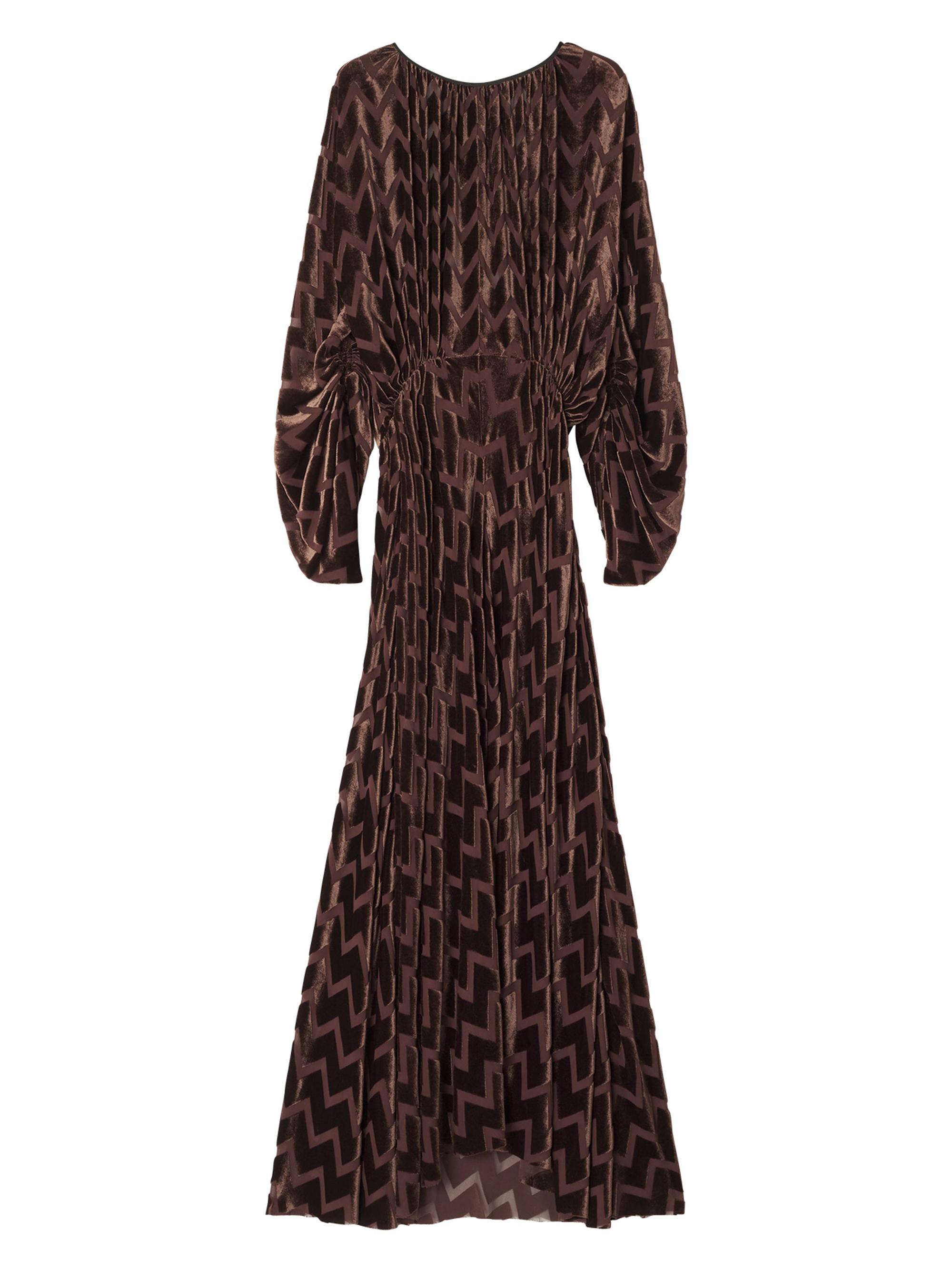 Lanvin Women's Devore Velvet Dress - Mocha