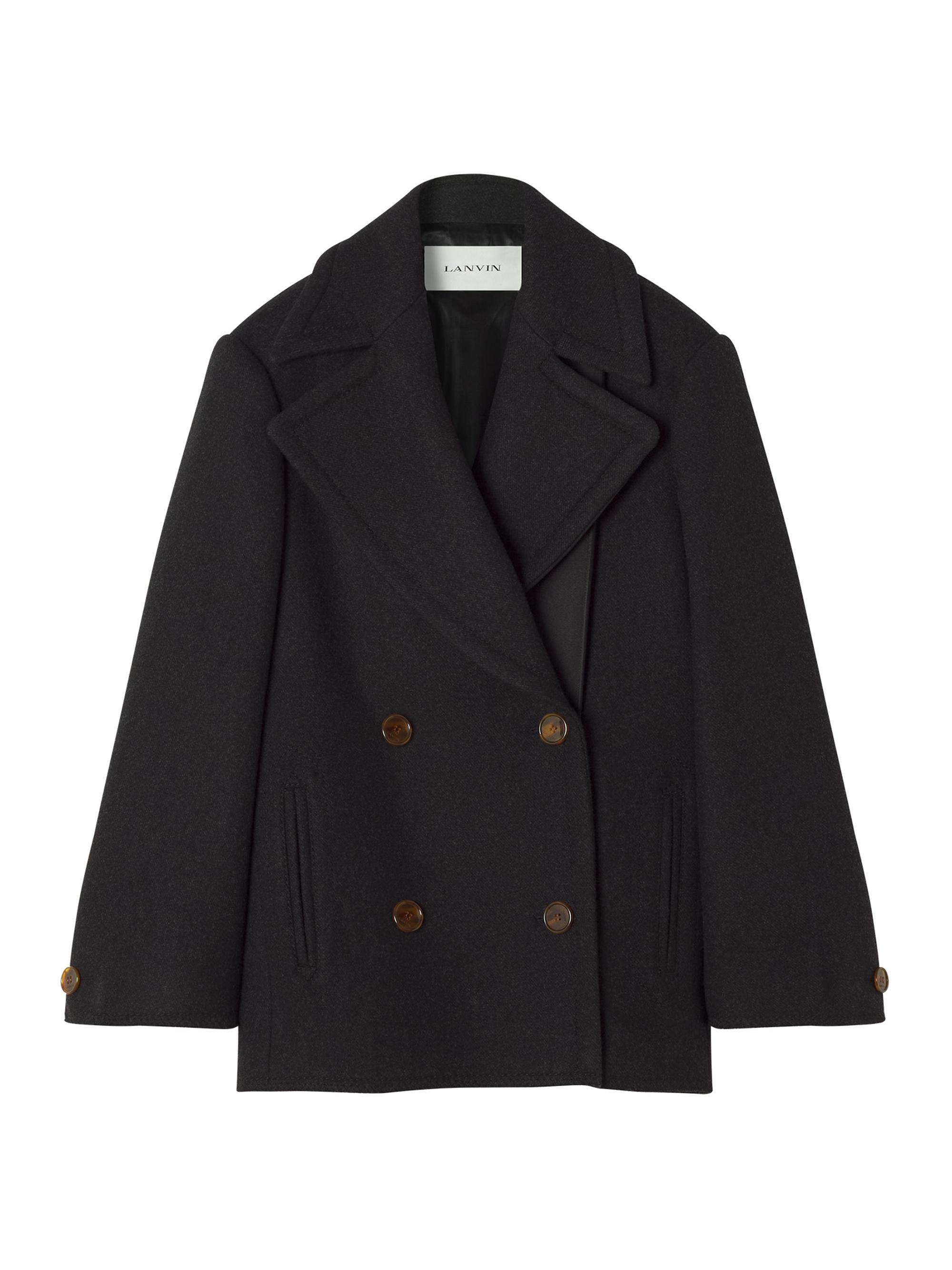 Lanvin Women's Wool Peacoat - Anthracite
