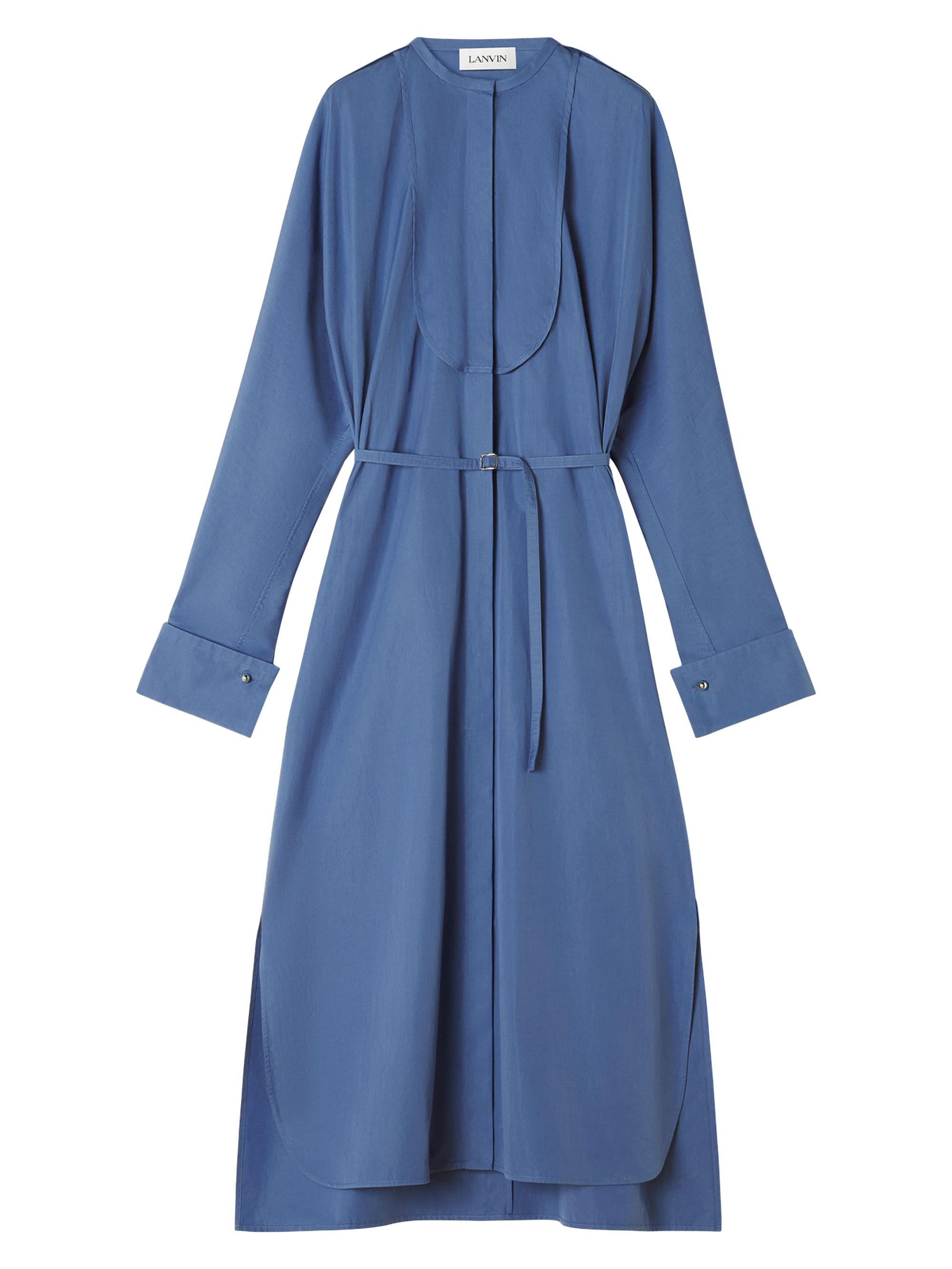 Lanvin Women's Shirt Dress in Poplin Cotton - Jeanne Blue