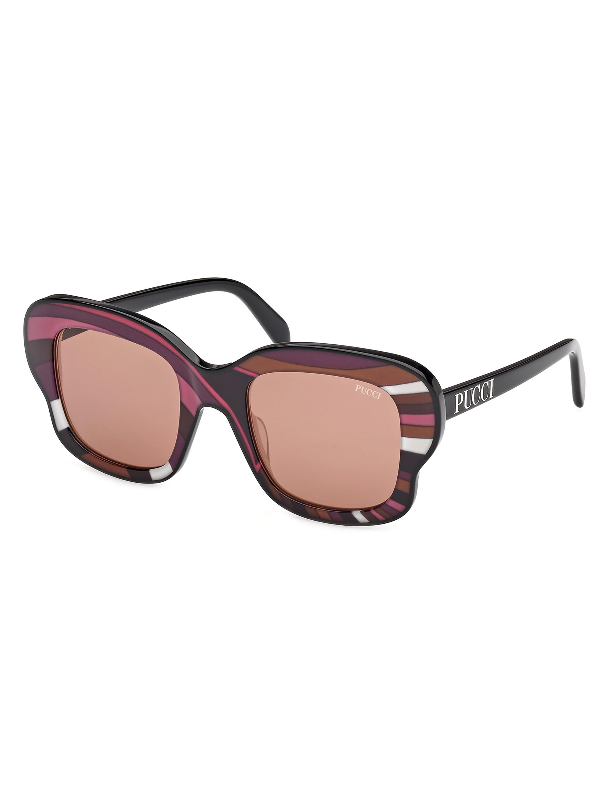 Pucci Women's 52MM Butterfly Sunglasses - Multicolor Brown