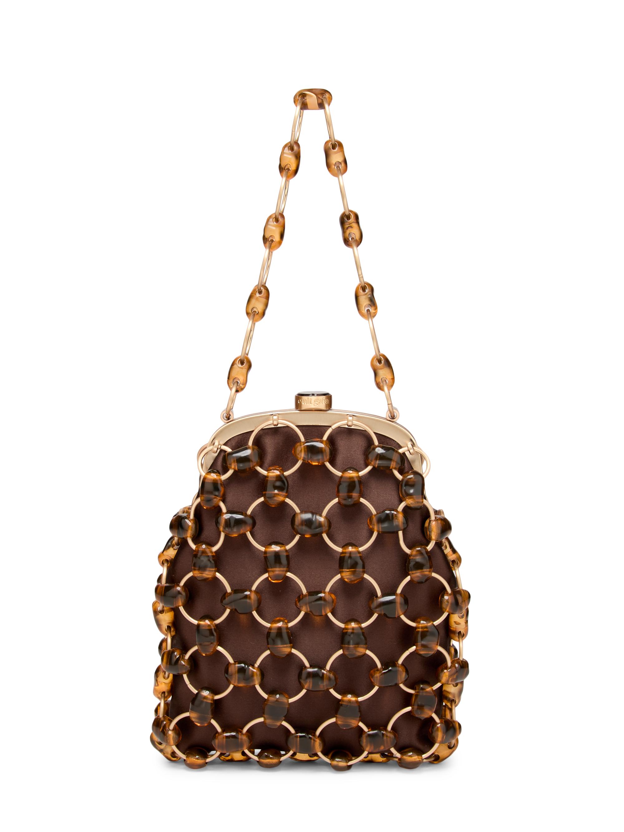 Cult Gaia Women's Brielle Beaded Wristlet - Caramel Tortoise