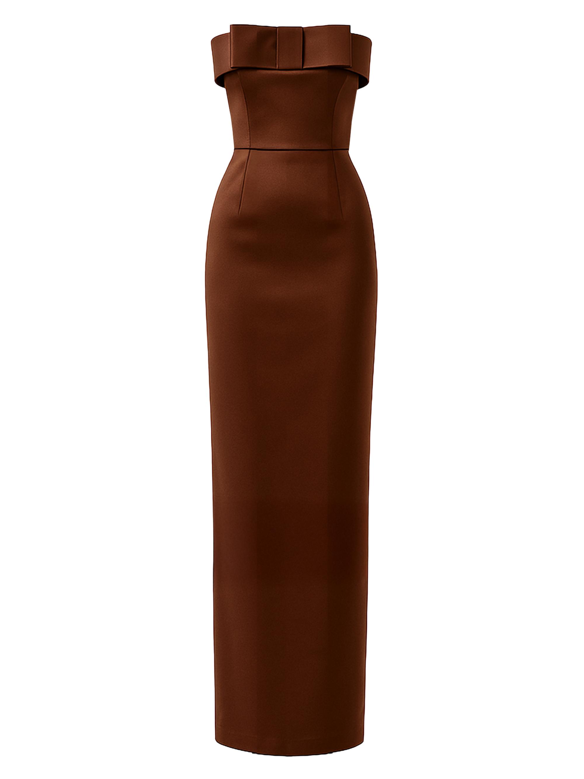 formal dress for women in india Women's Formal Dress | Burgundy, Espresso & Grey – CDCR883 main image 1