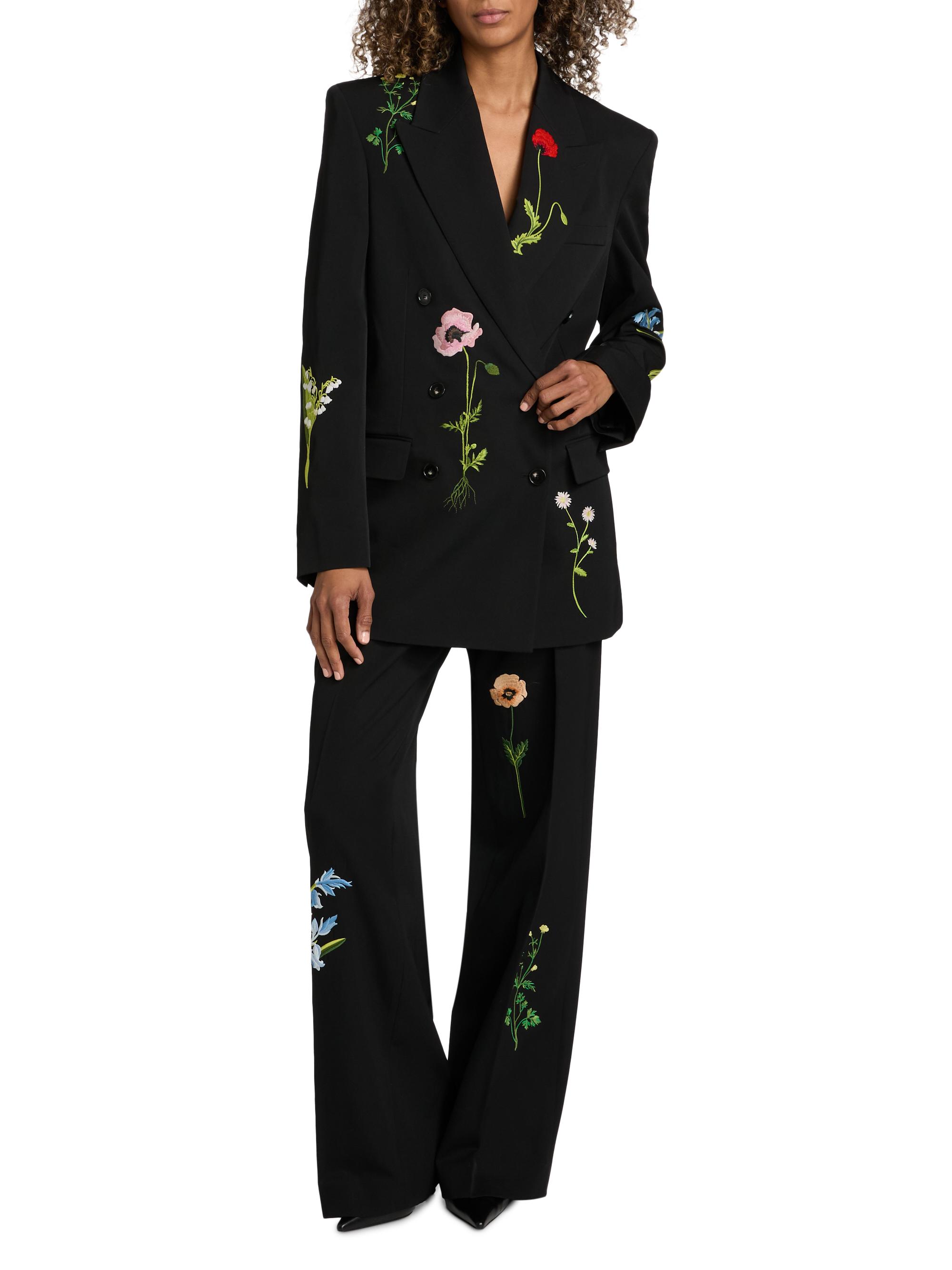 Stella McCartney Floral Embroidered Boyfriend Blazer | Saks Fifth