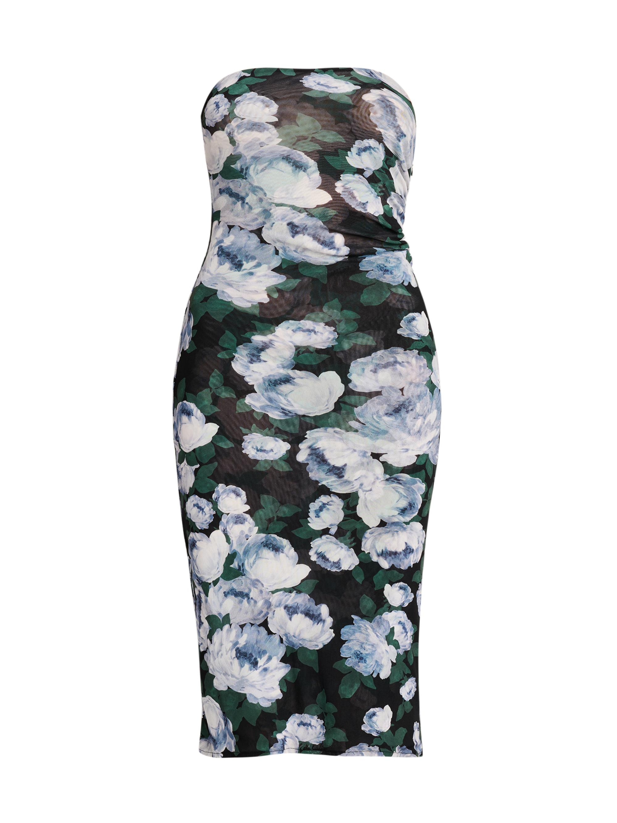 Stella McCartney Women's Bunch Of Roses Mesh Strapless Dress