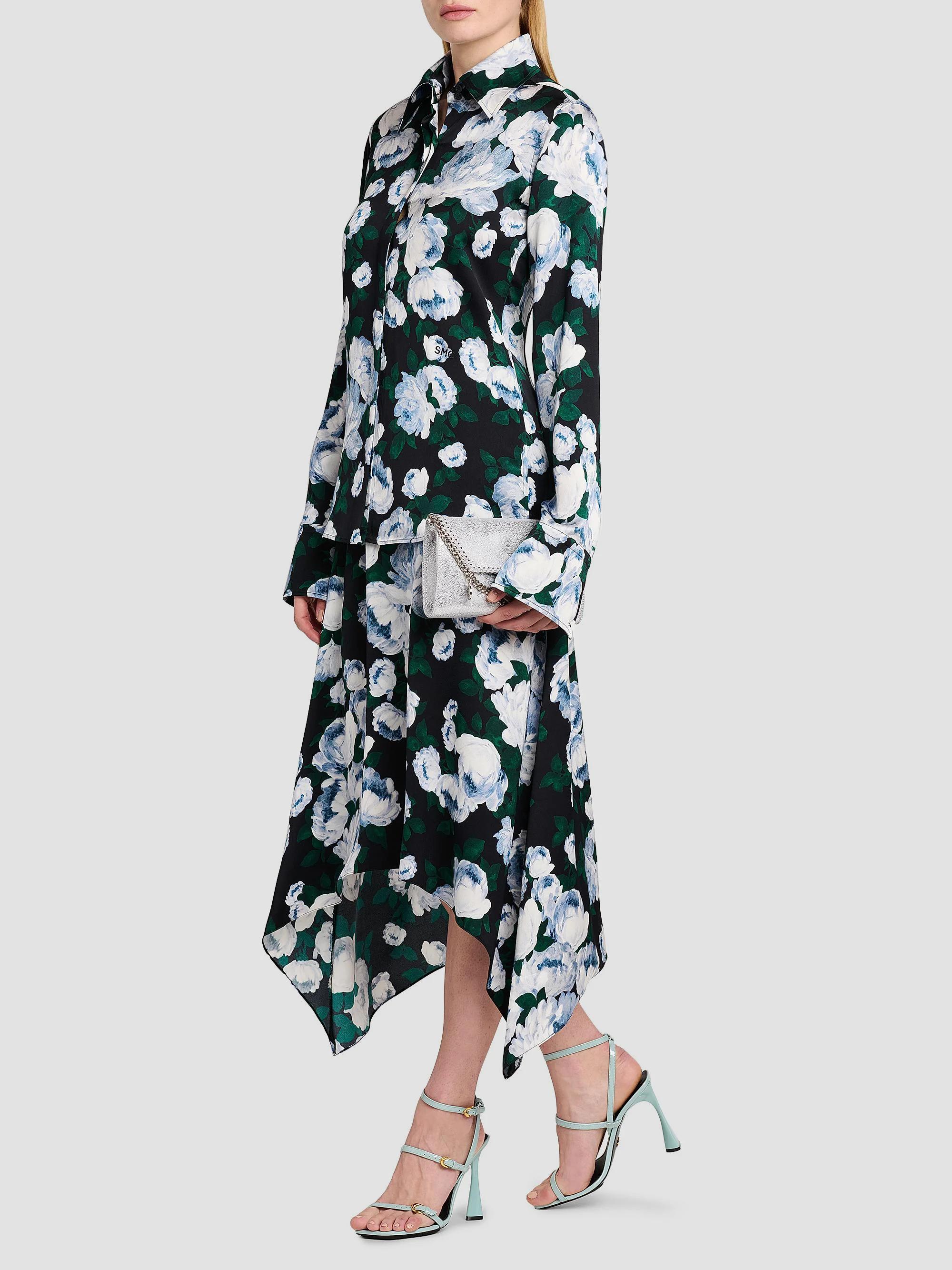Stella McCartney Bunch Of Roses Handkerchief Midi-Skirt | Saks