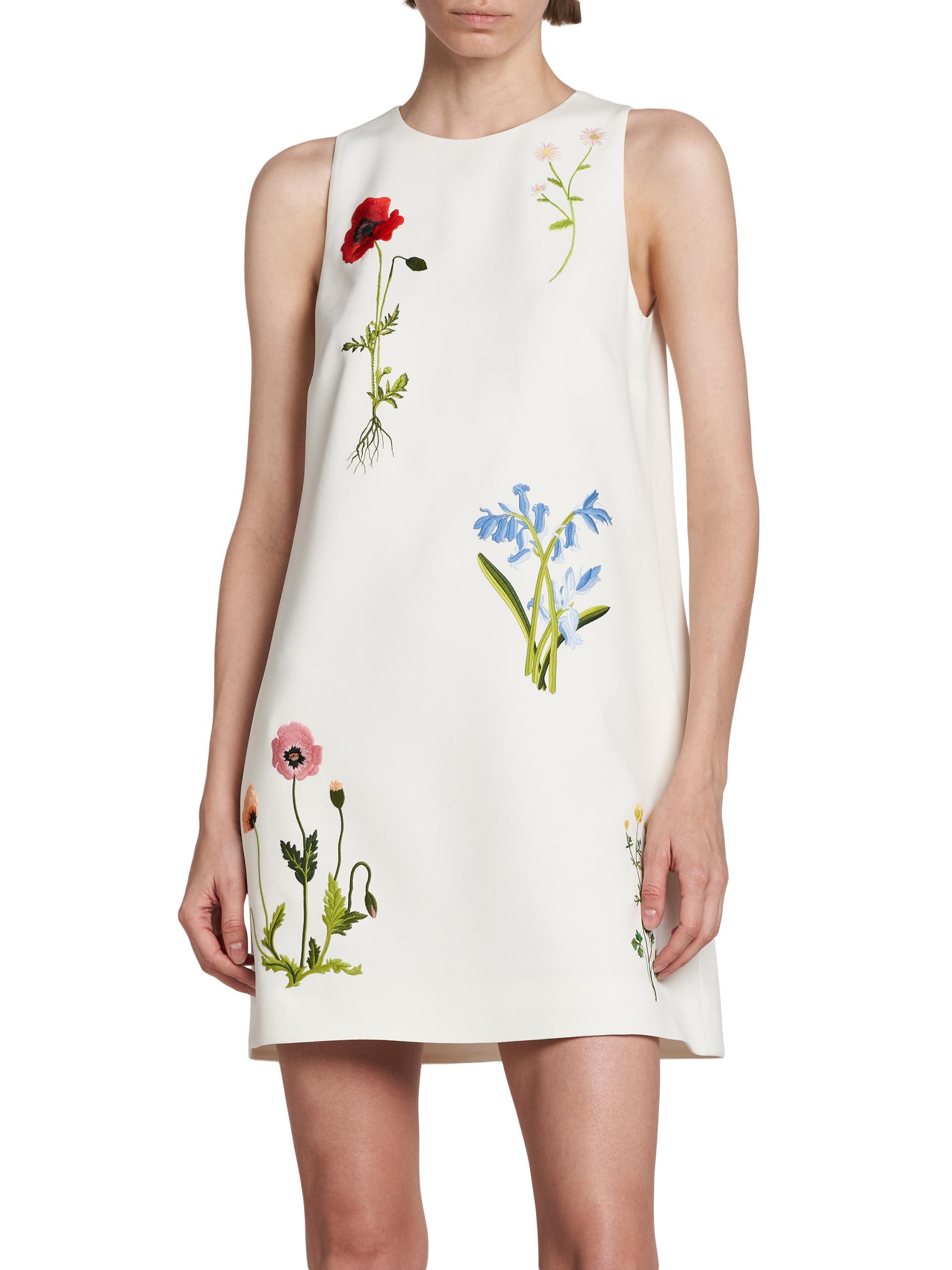 Stella McCartney Floral-Embroidered Shift Dress | Saks Fifth Avenue