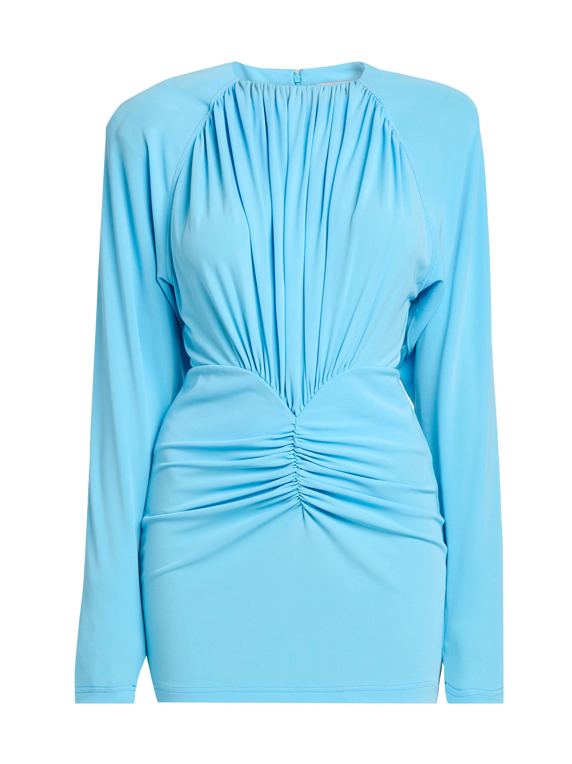 Stella McCartney Women's Ruched Crêpe Minidress - New Sky Blue