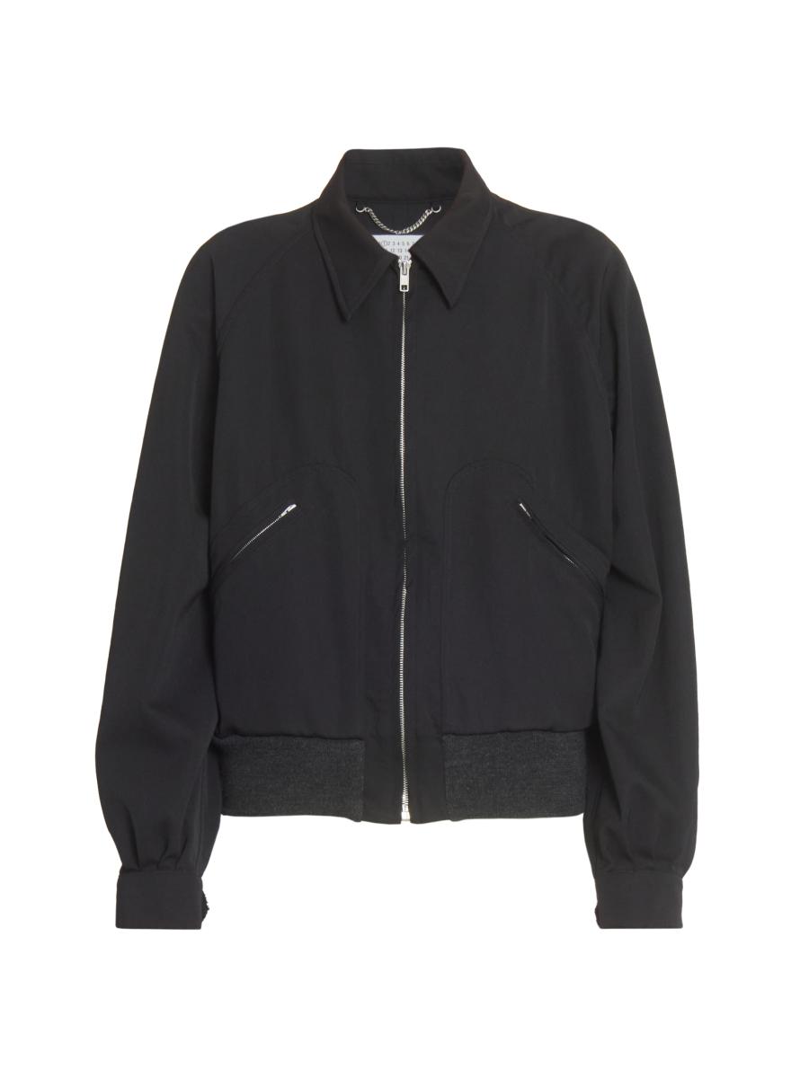 Maison Margiela Wool Gabardine Zip Jacket | Saks Fifth Avenue