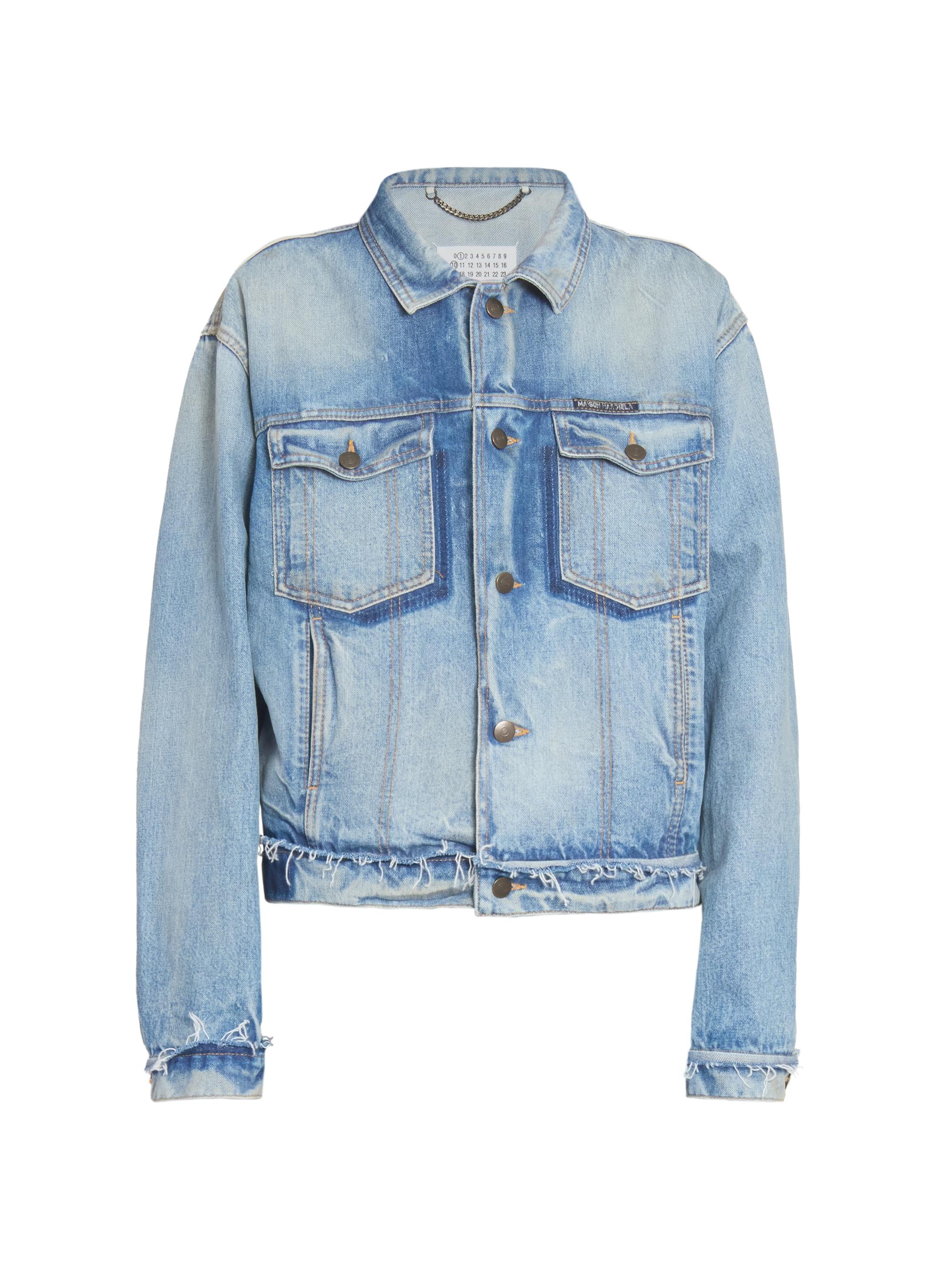 Maison Margiela Women's Raw Denim Jacket - Light Blue Indigo