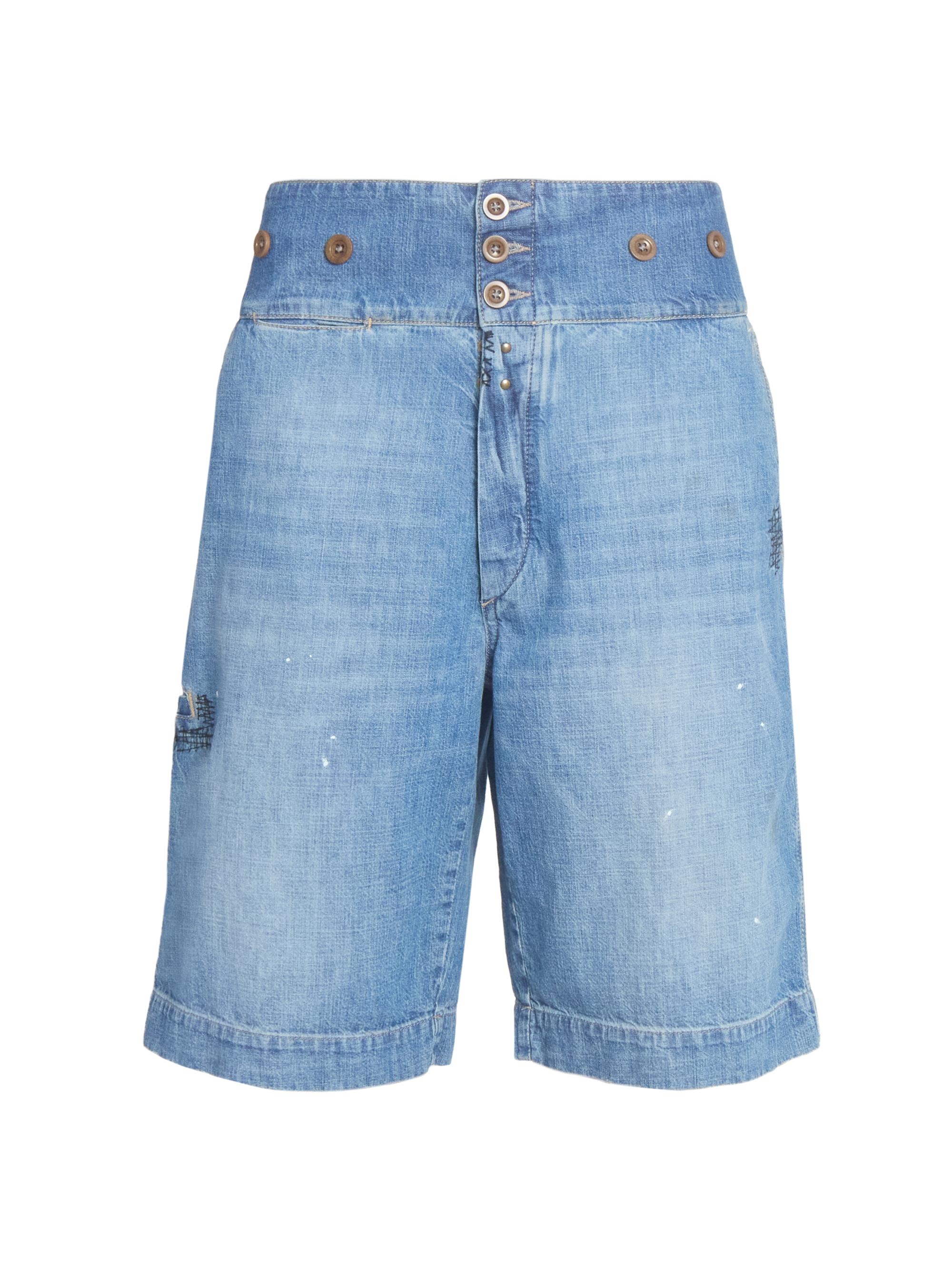 Maison Margiela Women's Denim Bermuda Shorts - Medium Blue Vintage