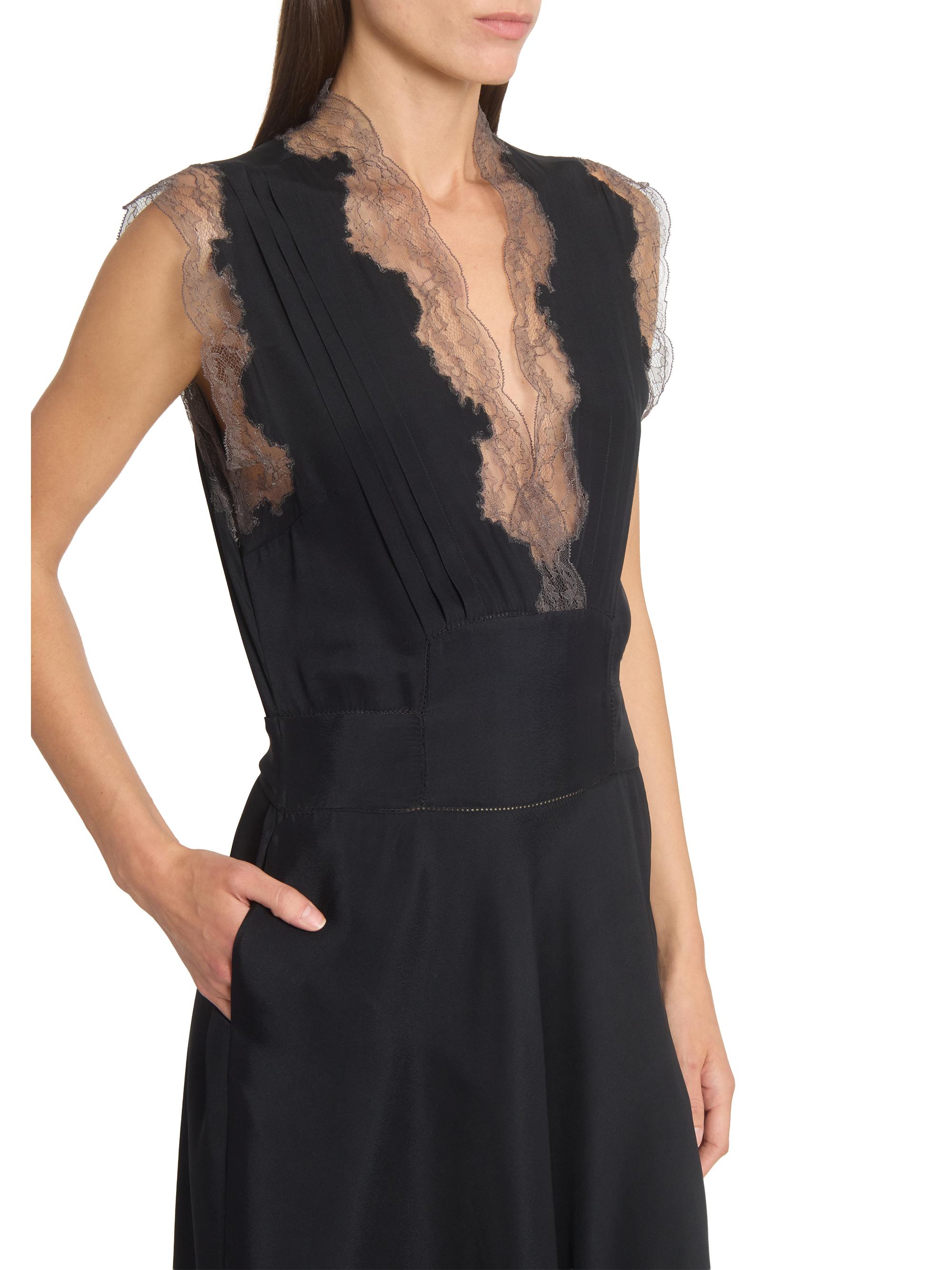 maison margiela embroidered lace high neck dress Maison Margiela // Embroidered Lace Midi Dress – VSP Consignment