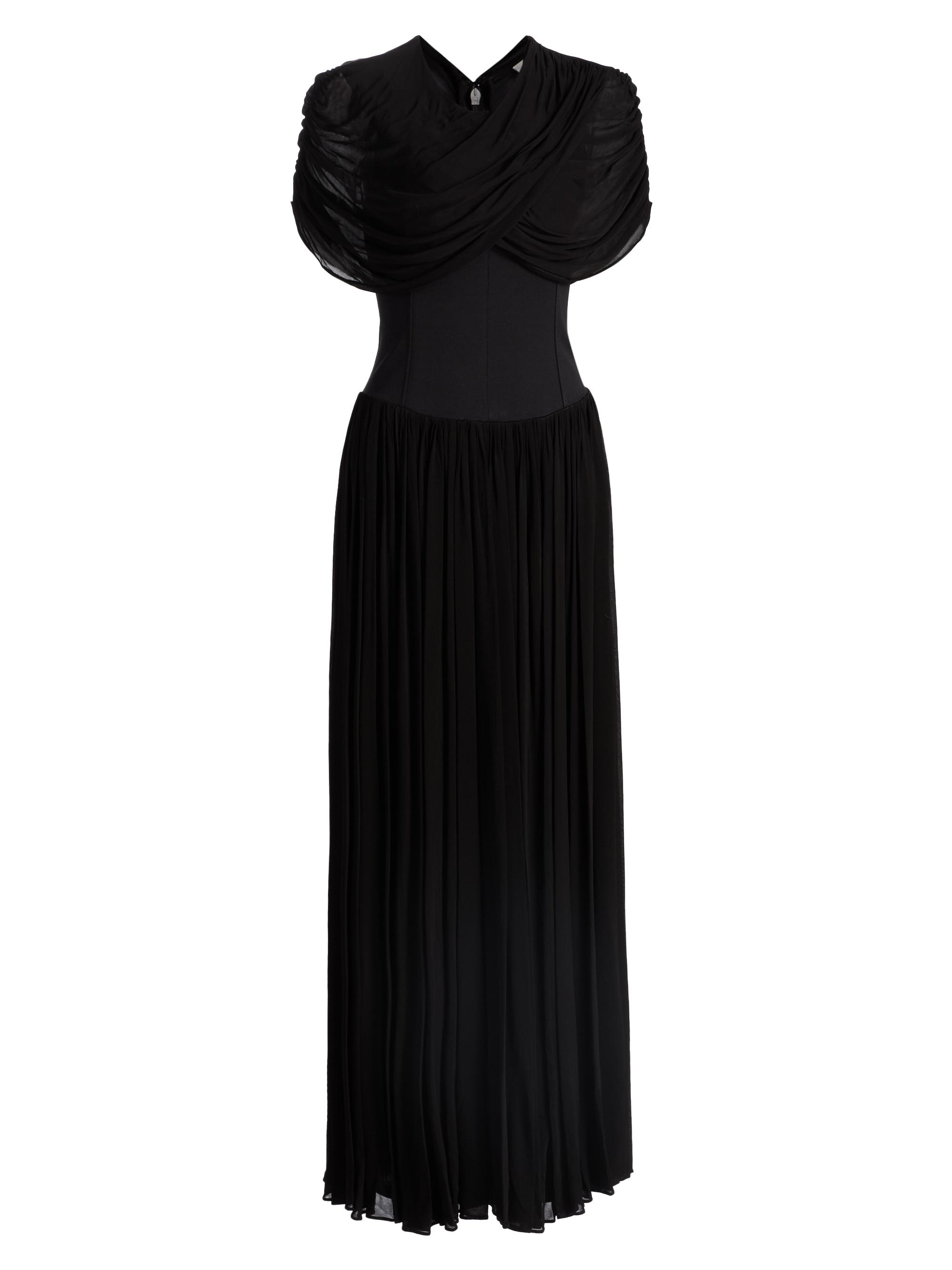 SIMKHAI Women's Nancie Draped Jersey Gown - Black