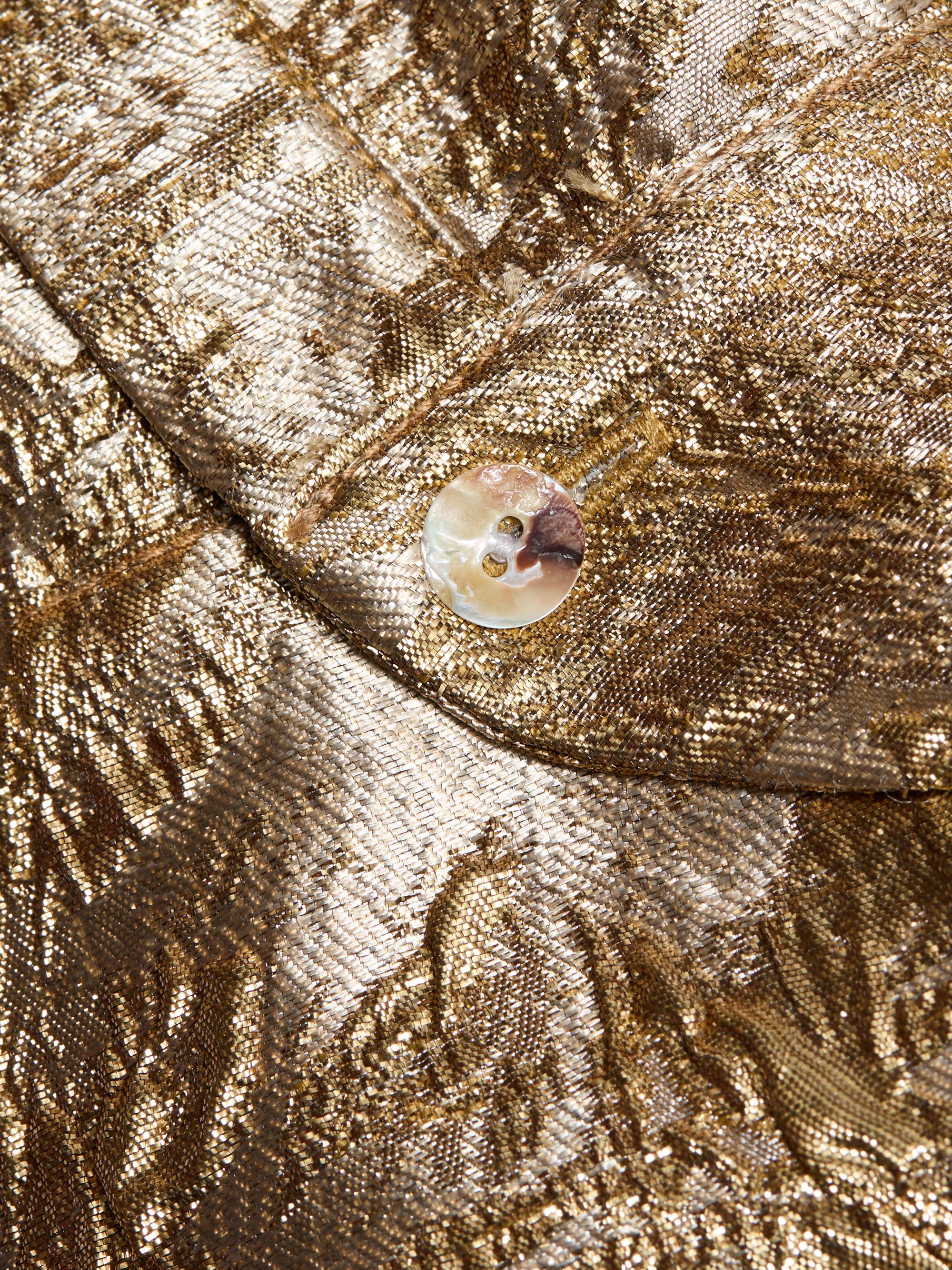 SIMKHAI Claravelle Metallic Floral Brocade Gown | Saks Fifth Avenue