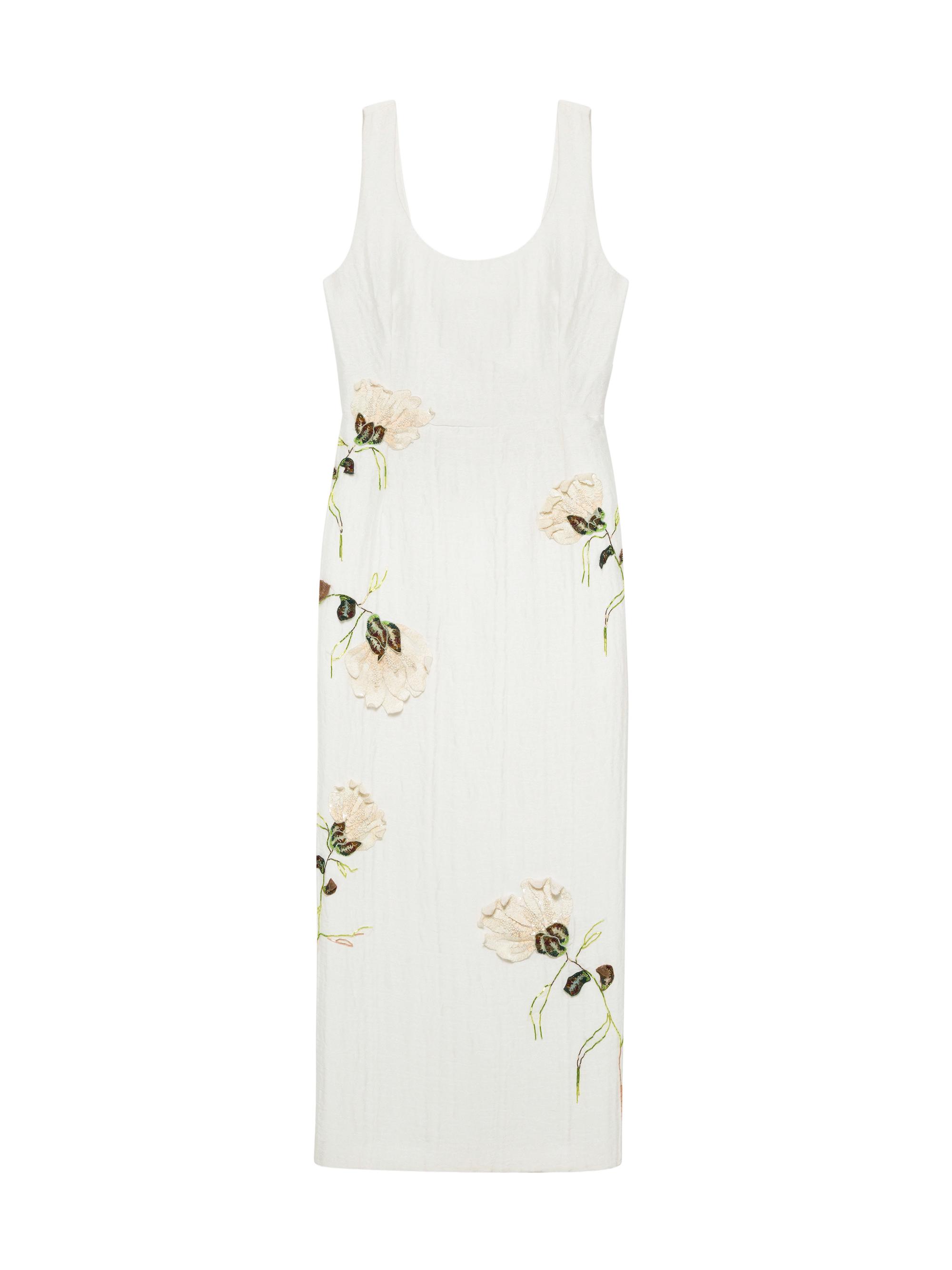 SIMKHAI Women's Lilibeth Floral Sleeveless Midi-Dress - White