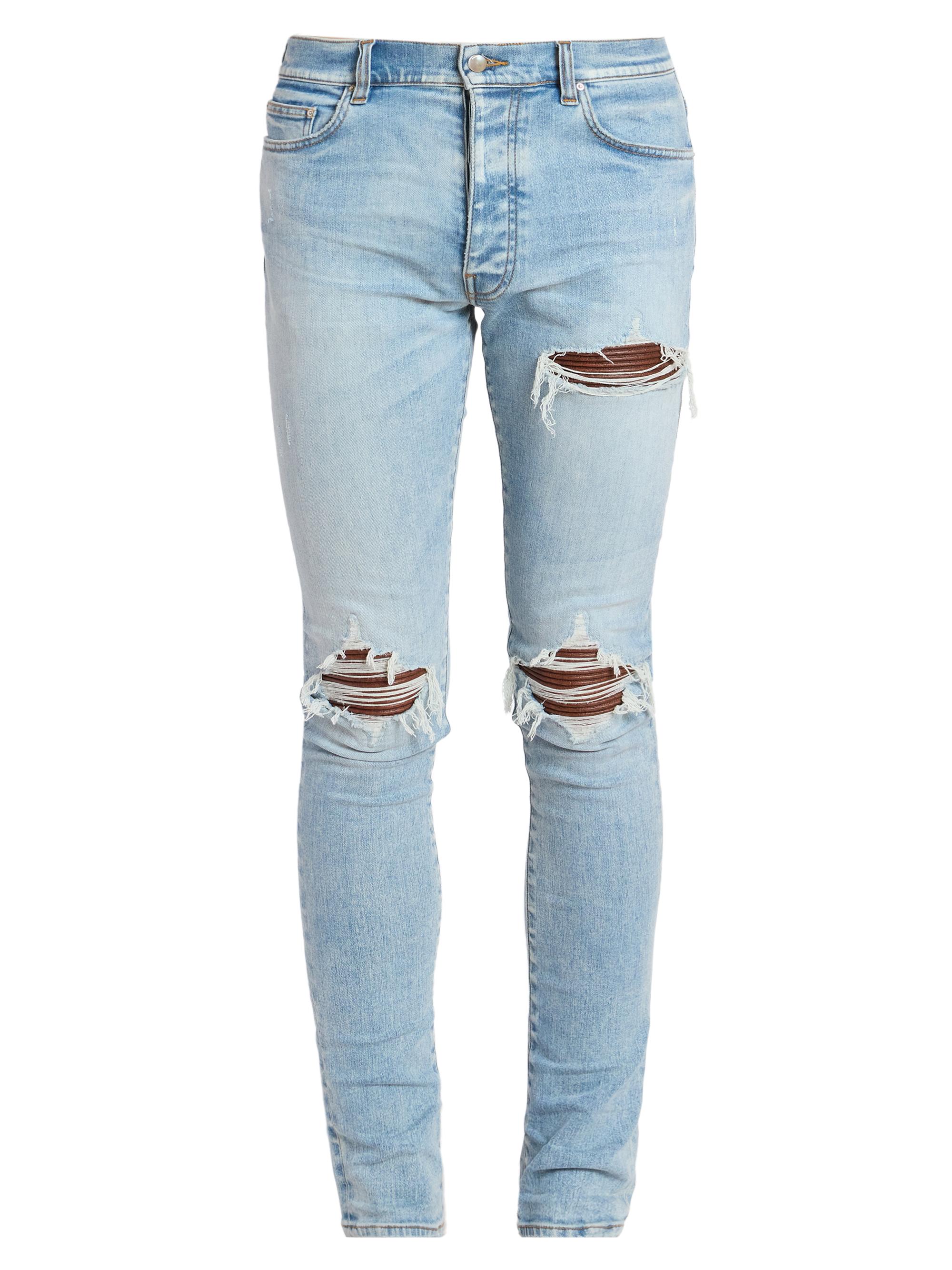 Amiri Men's Distressed Skinny Jeans - Aged Indigo